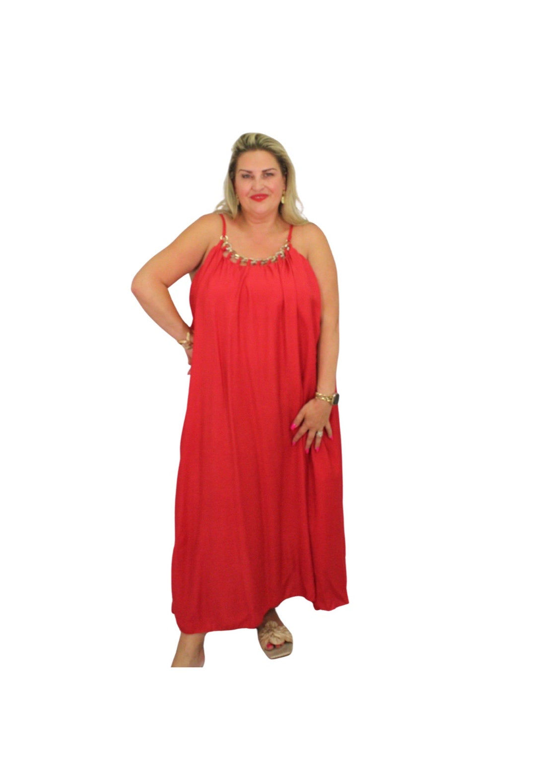 Necklace Effect Maxi Dress