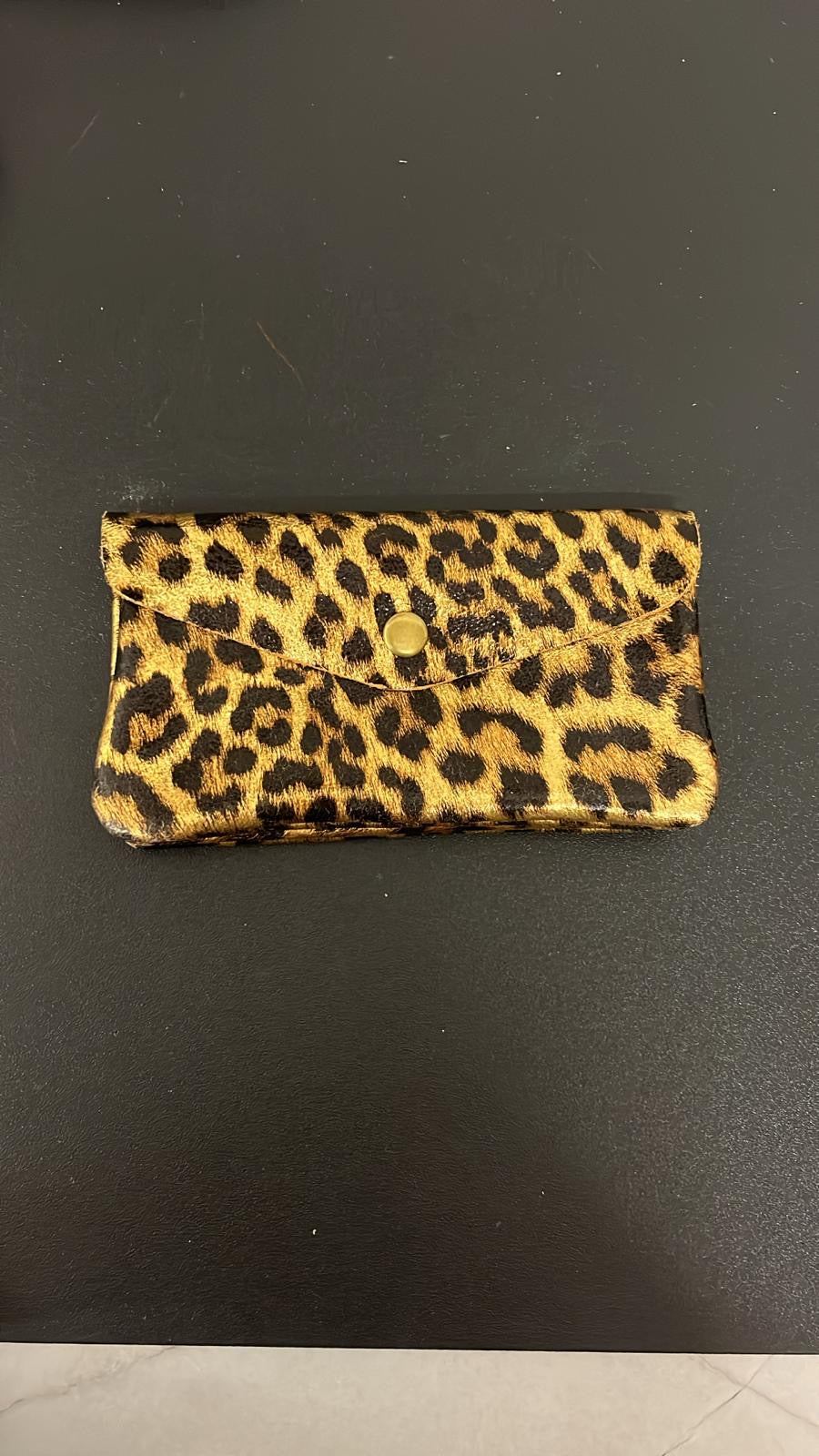 Coin Purse Leather Mid Metallic Animal