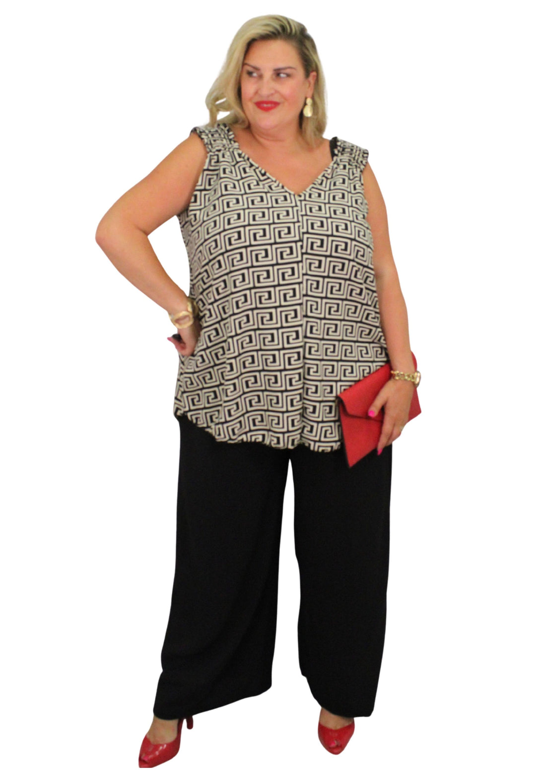 Peros Swing Top Sleeveless Geo