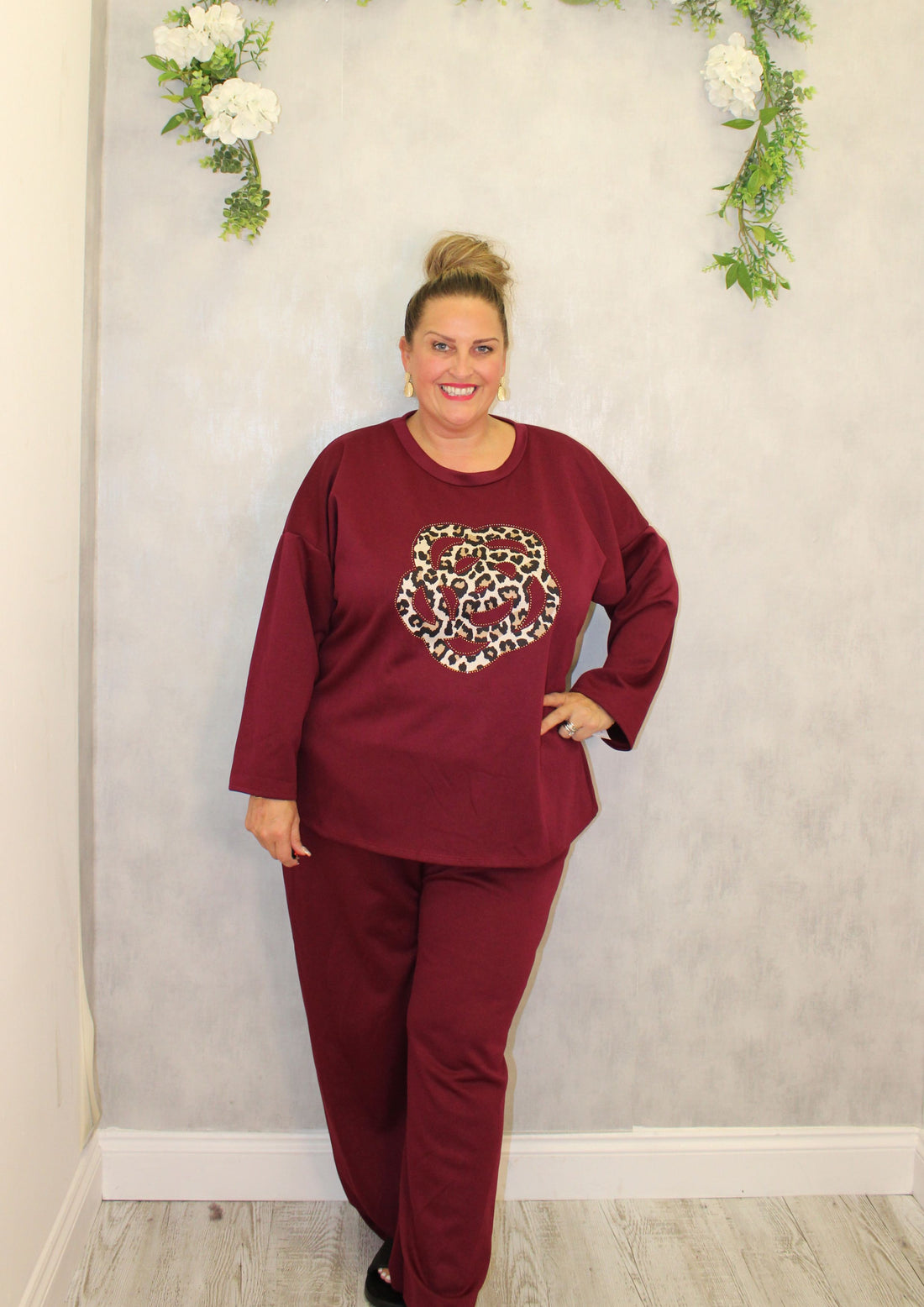 Leopard Rose Bounce Co-ord