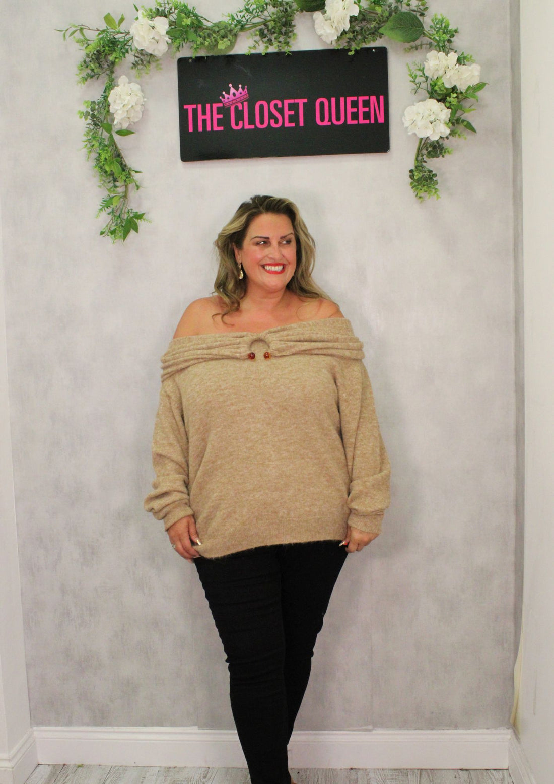 Horseshoe Off Shoulder Jumper