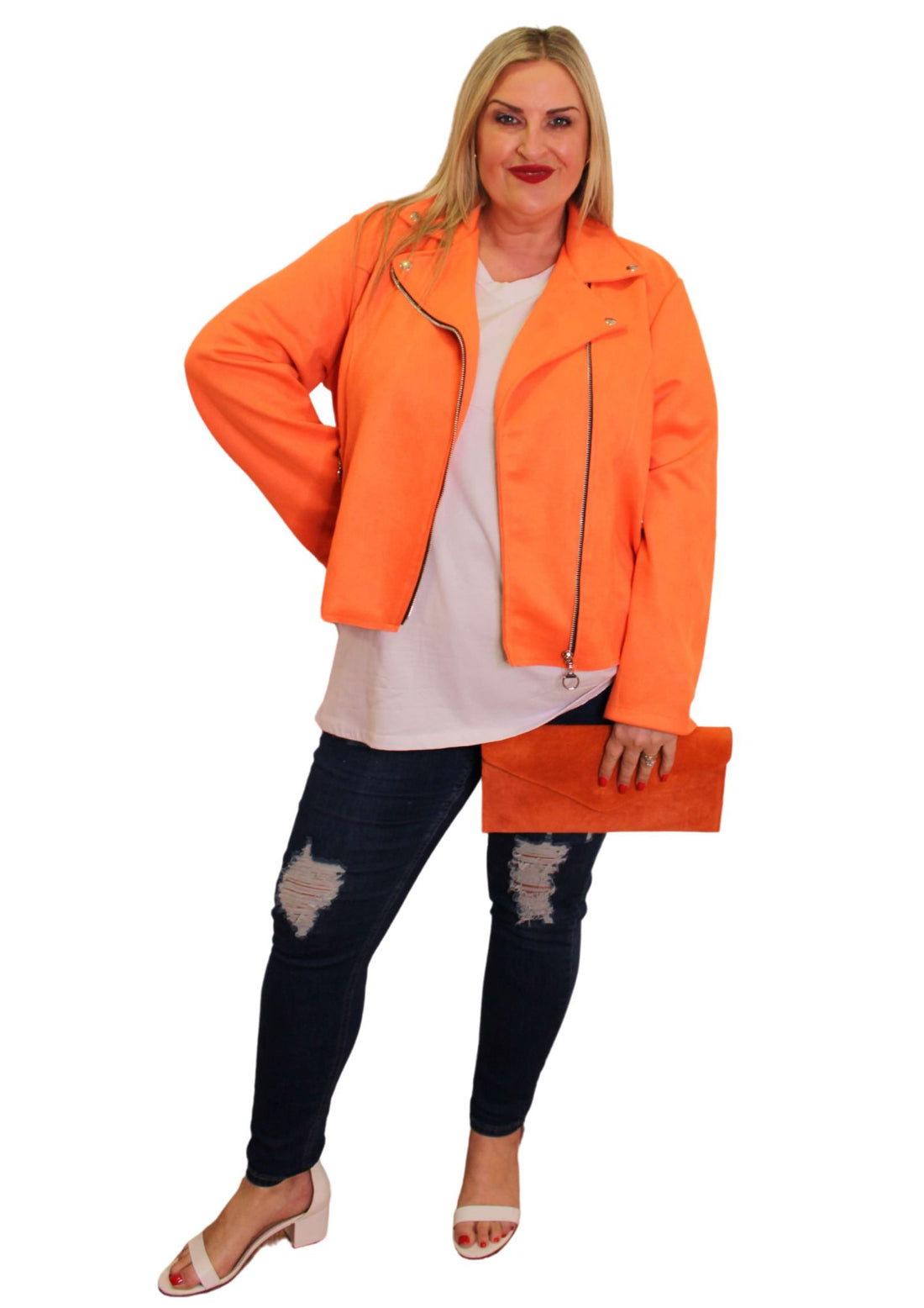 Suedette Biker Jacket