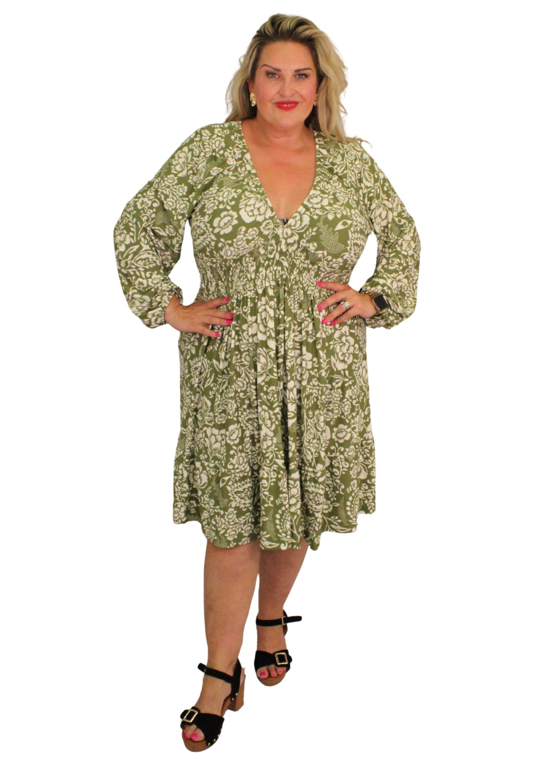 Bailey Dress Midi Flower Print