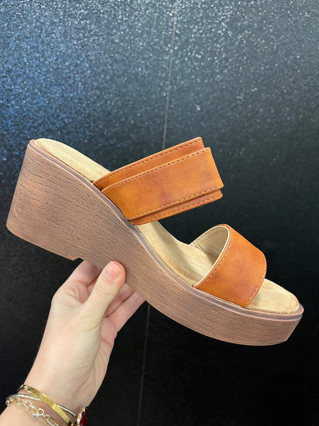 Two Strap Wedge Sandals