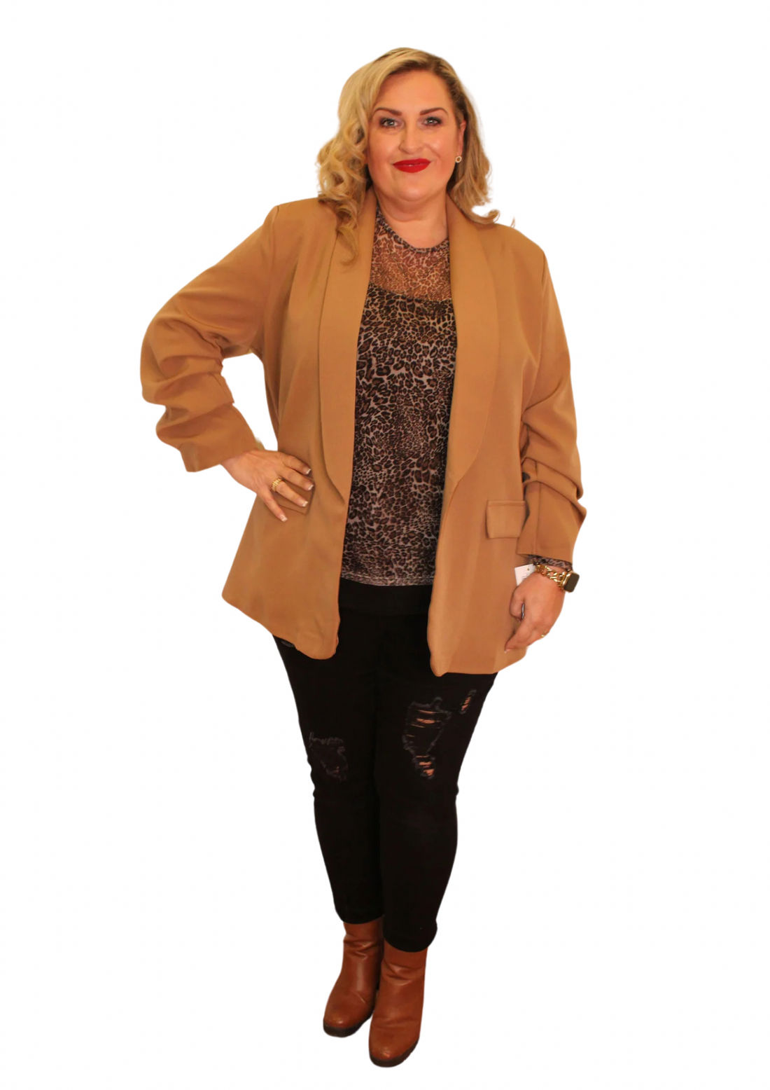 Sheer Top Leopard Print
