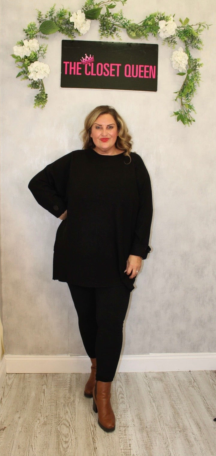 Turn Up Rib Jumper Dress