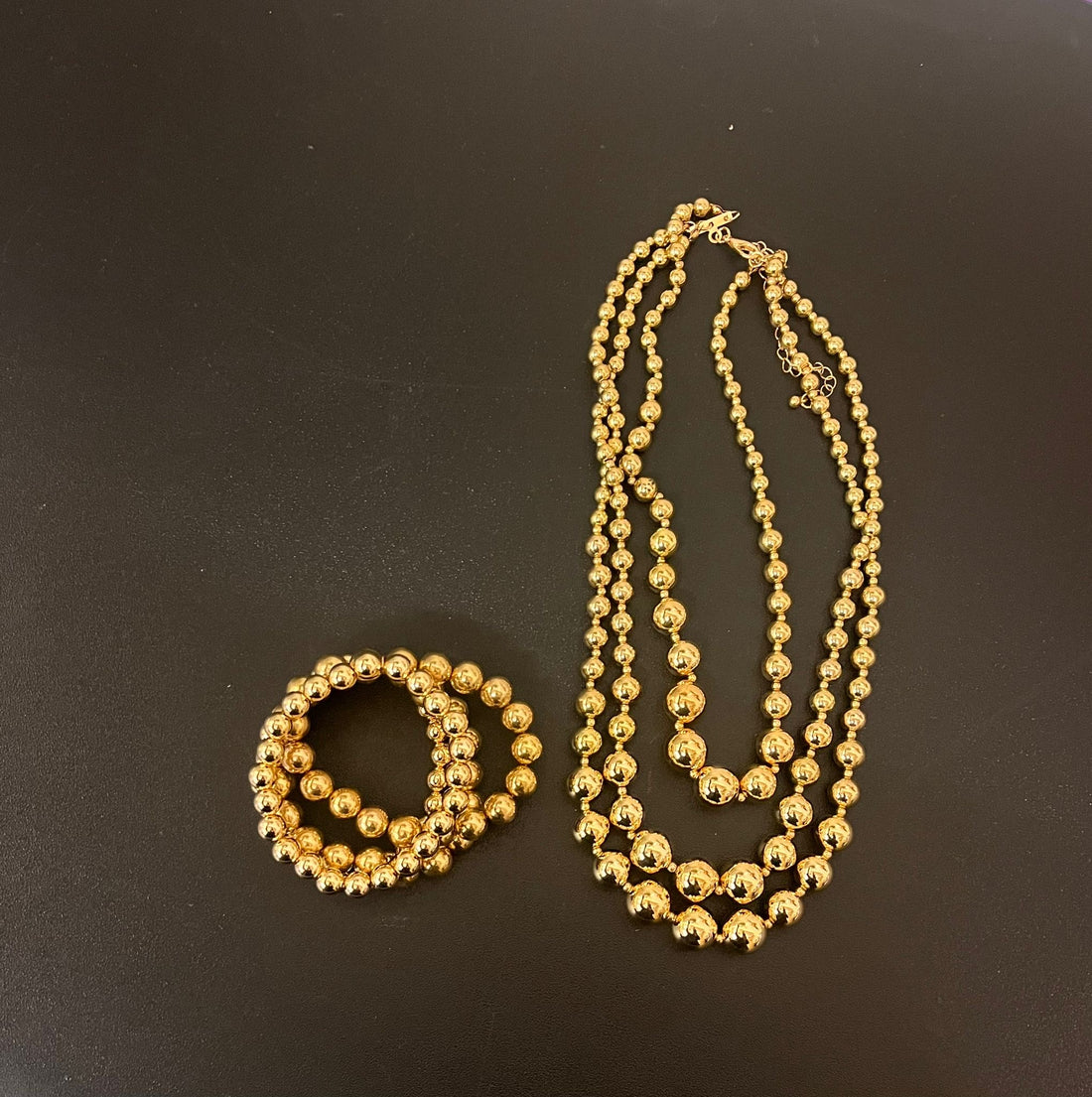 Decy Jewellery Set Gold