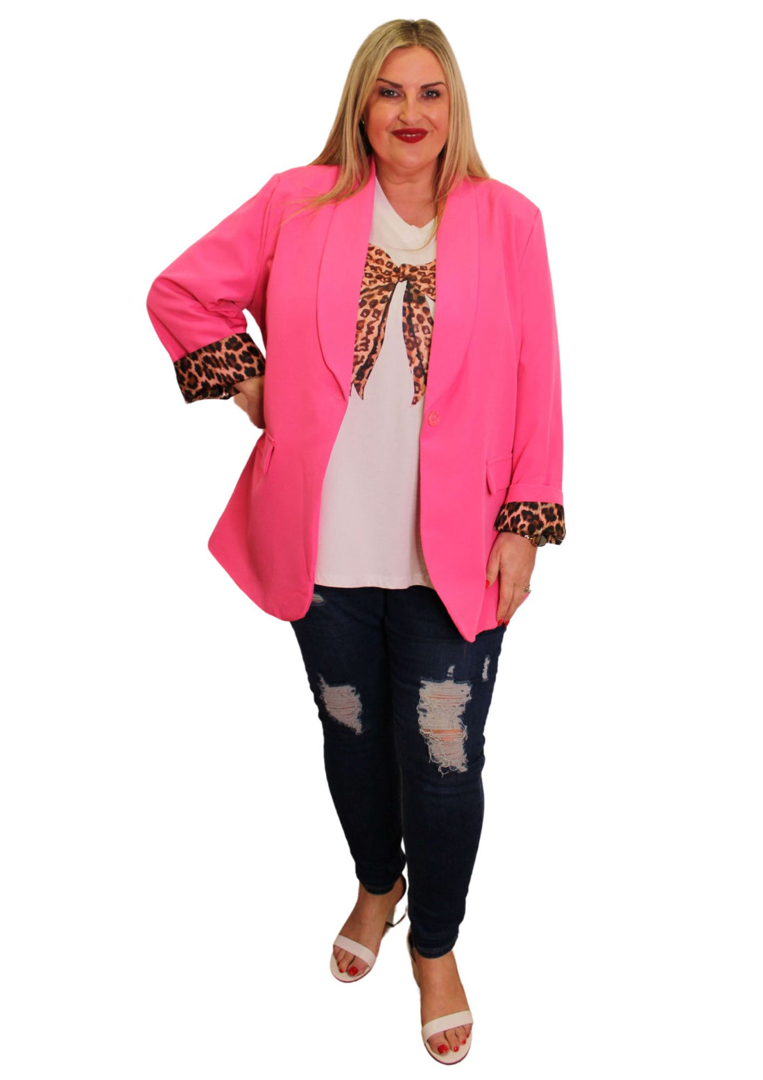 Leopard Lined Blazer