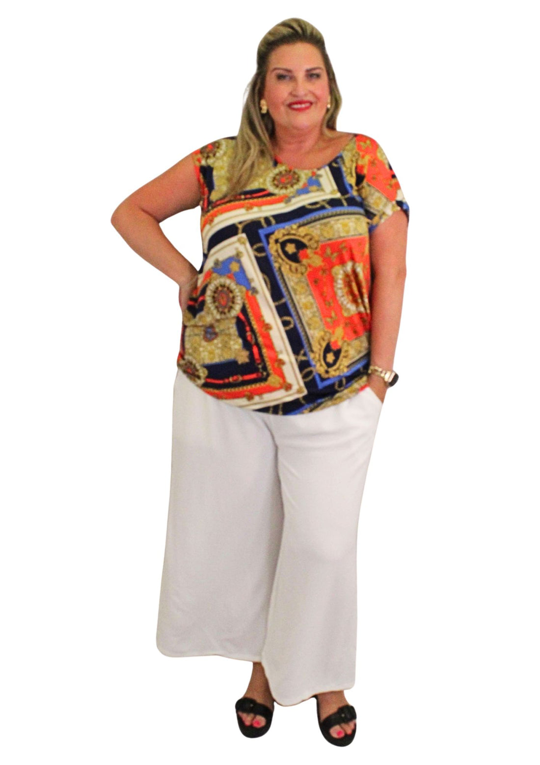 Slinky T Top Chain Print