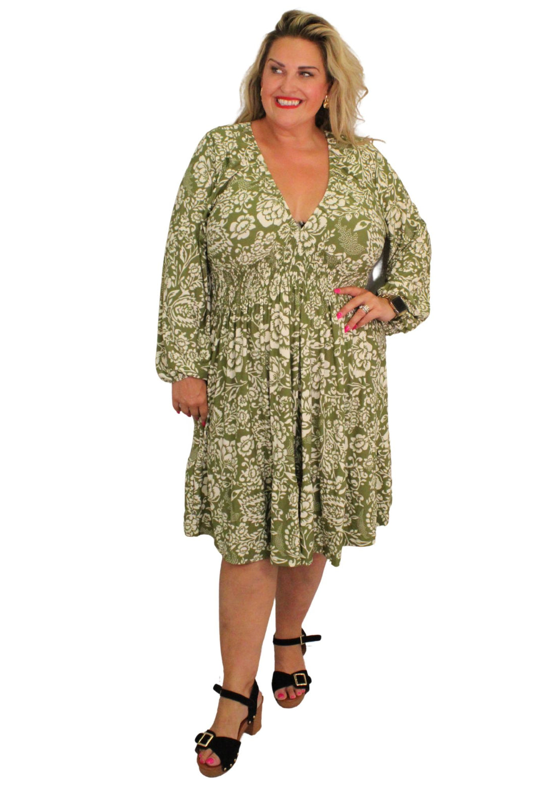 Bailey Dress Midi Flower Print