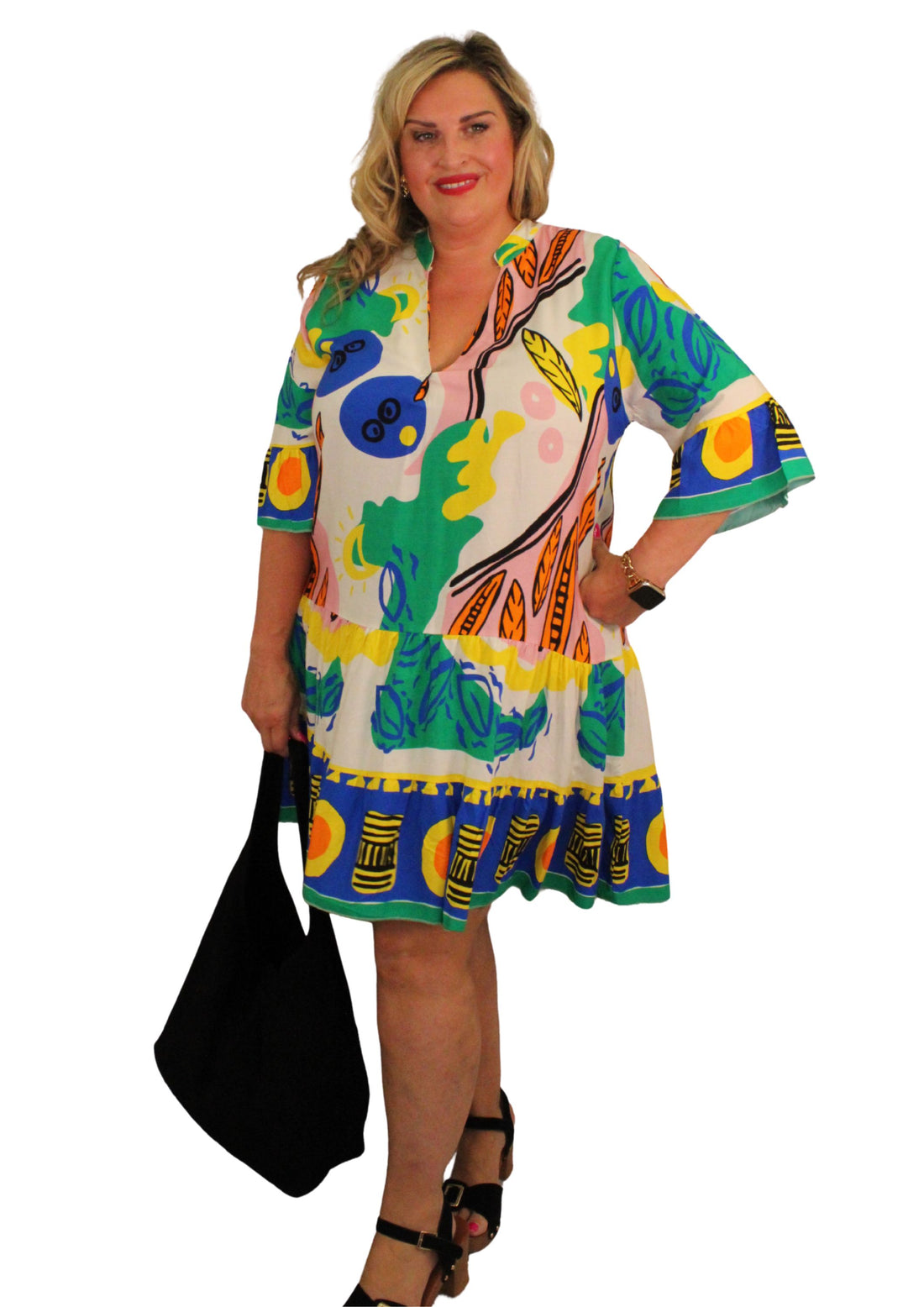 Morg Open Collar Dress