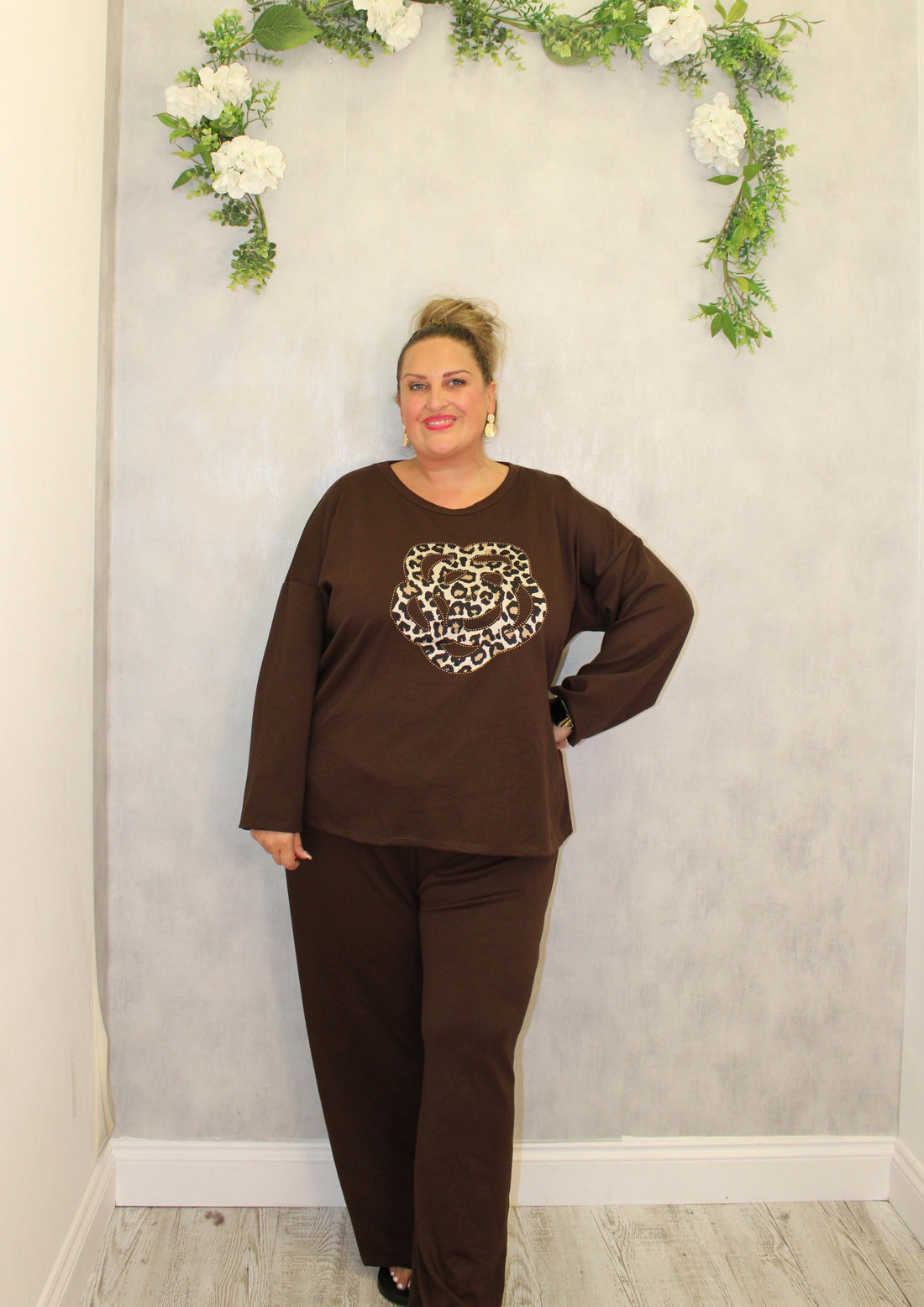 Leopard Rose Bounce Co-ord