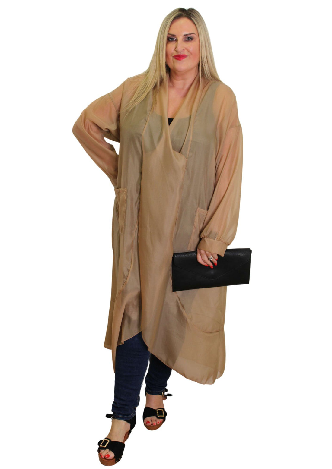 Sheer Crossover Longline Tunic