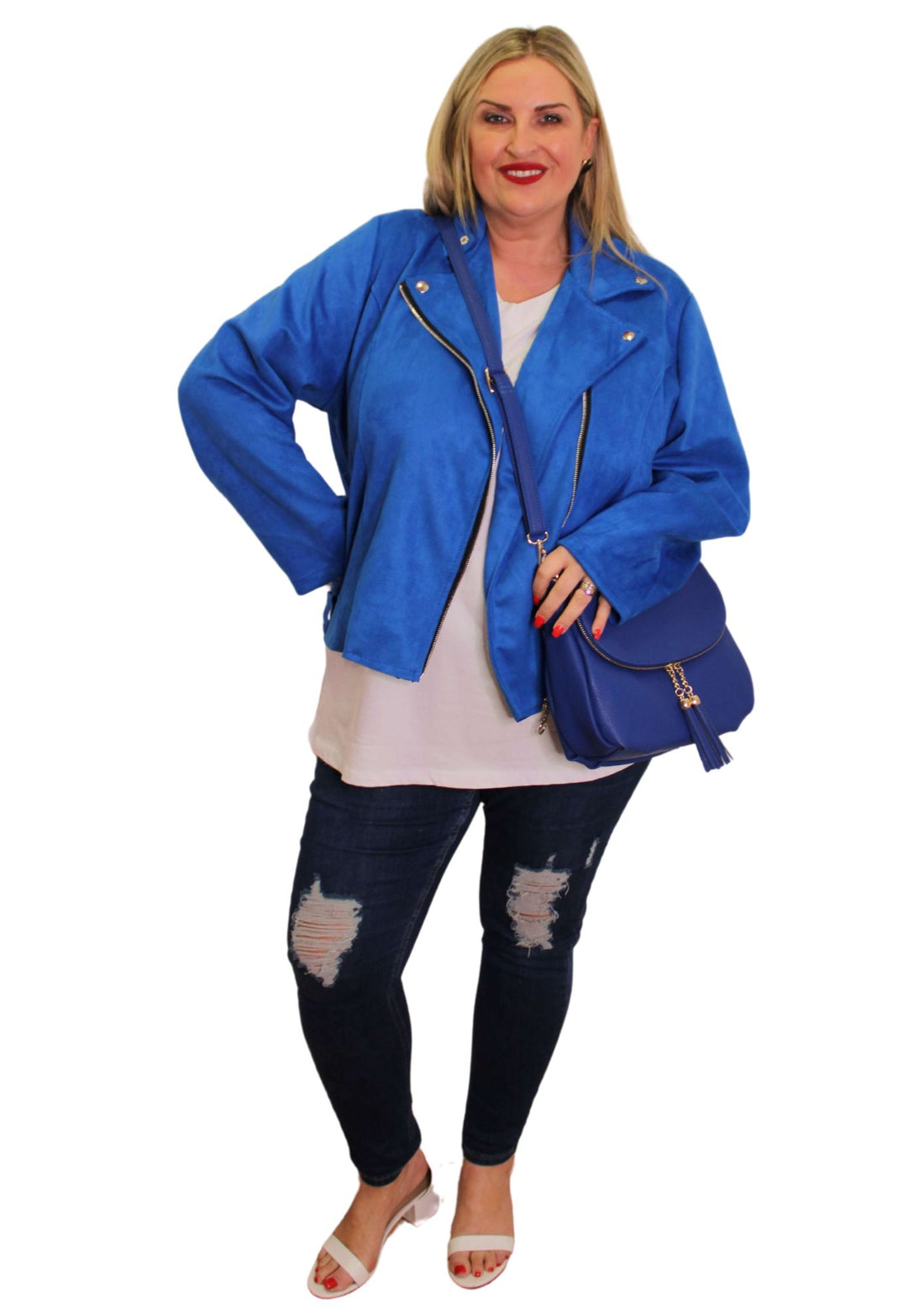 Suedette Biker Jacket