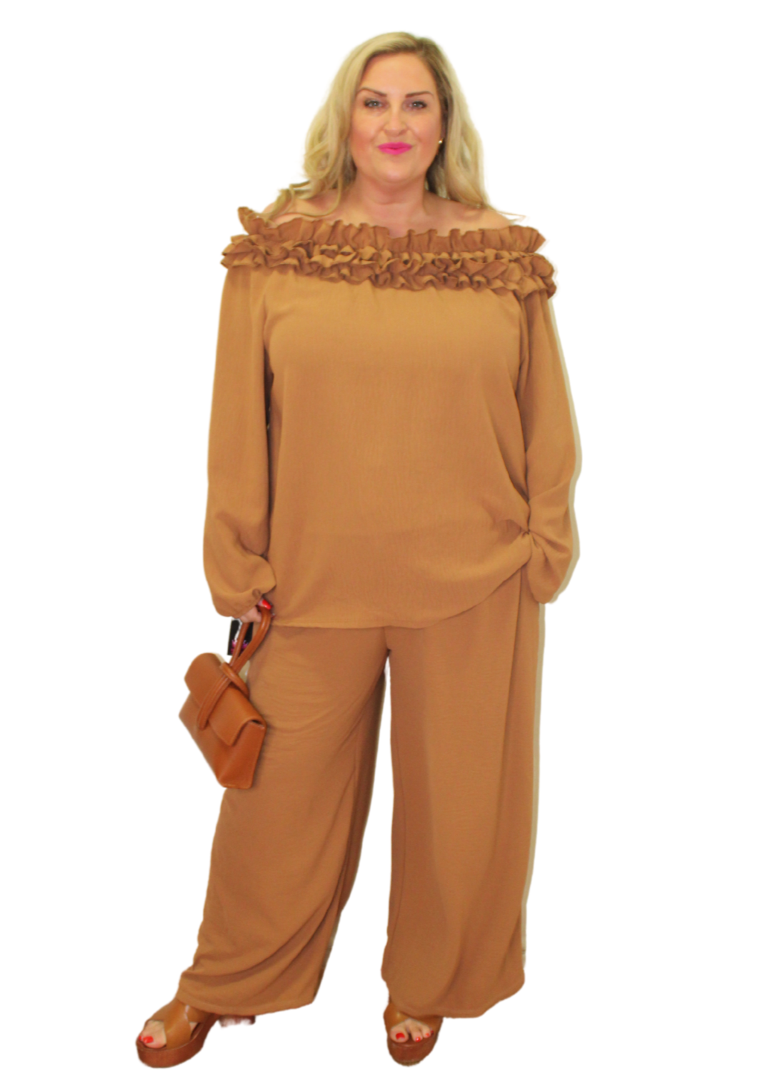 Sheered Top Trouser Plain