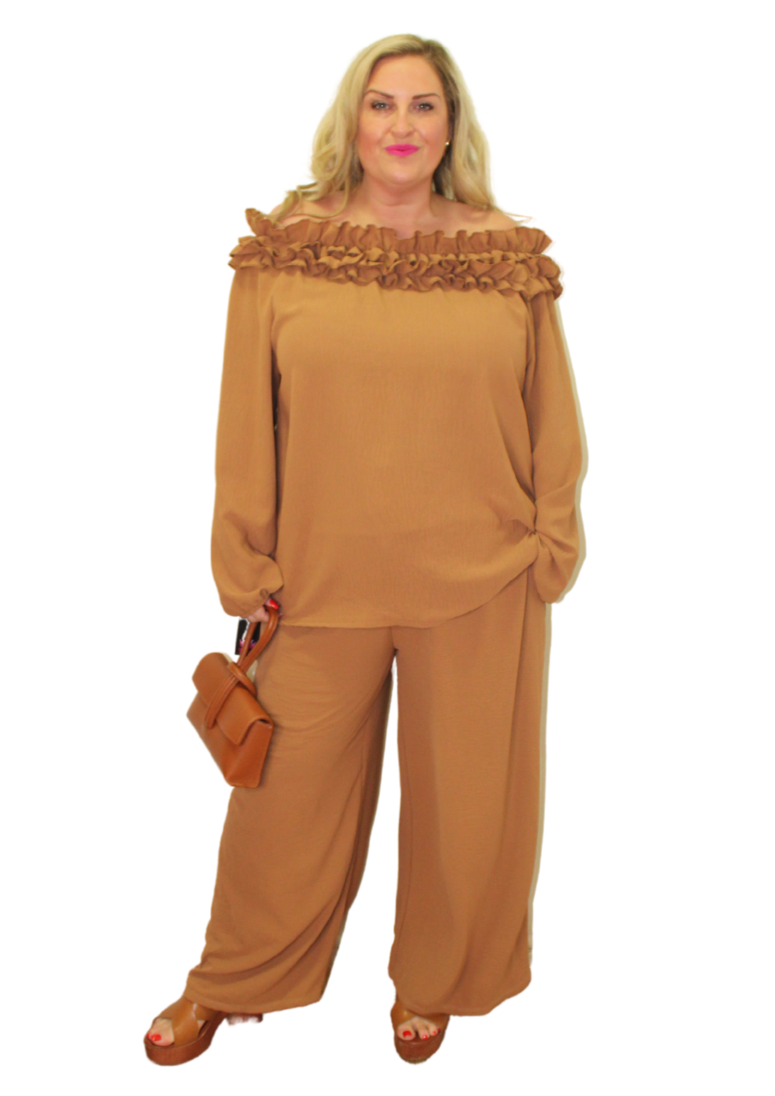 Sheered Top Trouser Plain