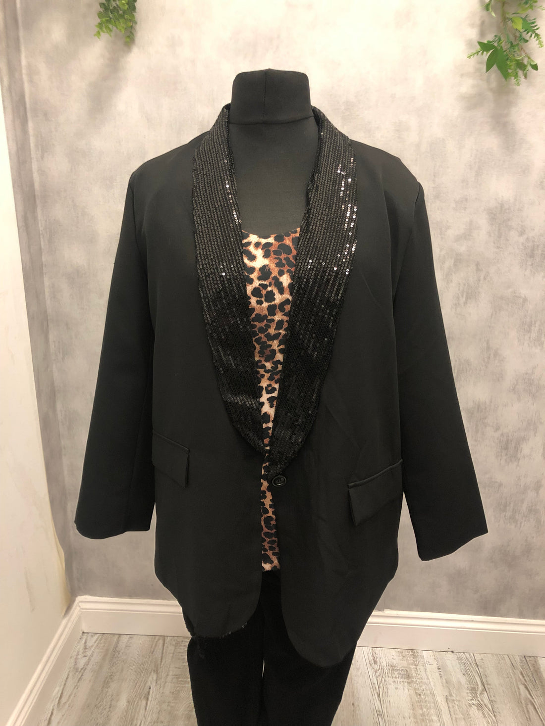 Sequin Trim Blazer