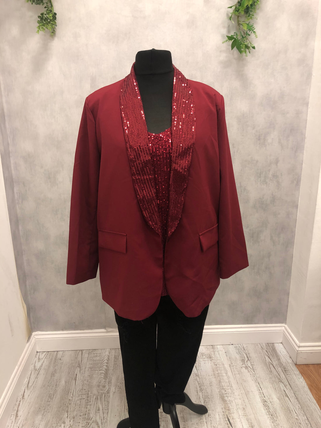 Sequin Trim Blazer