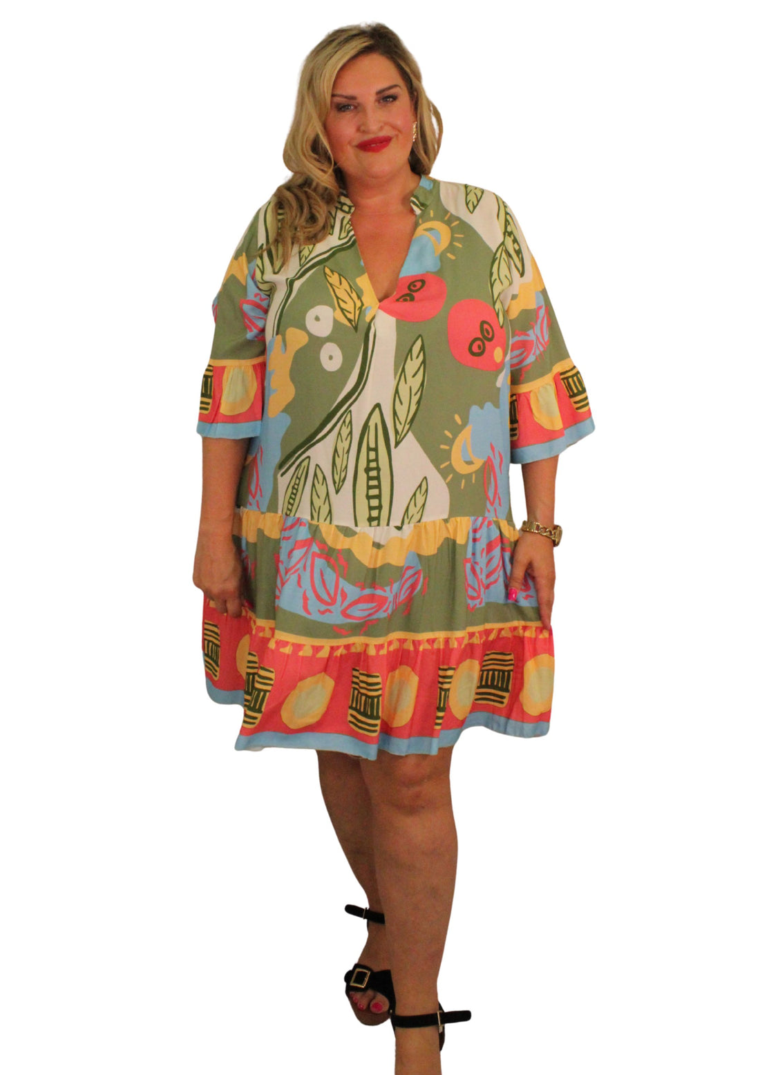 Morg Open Collar Dress