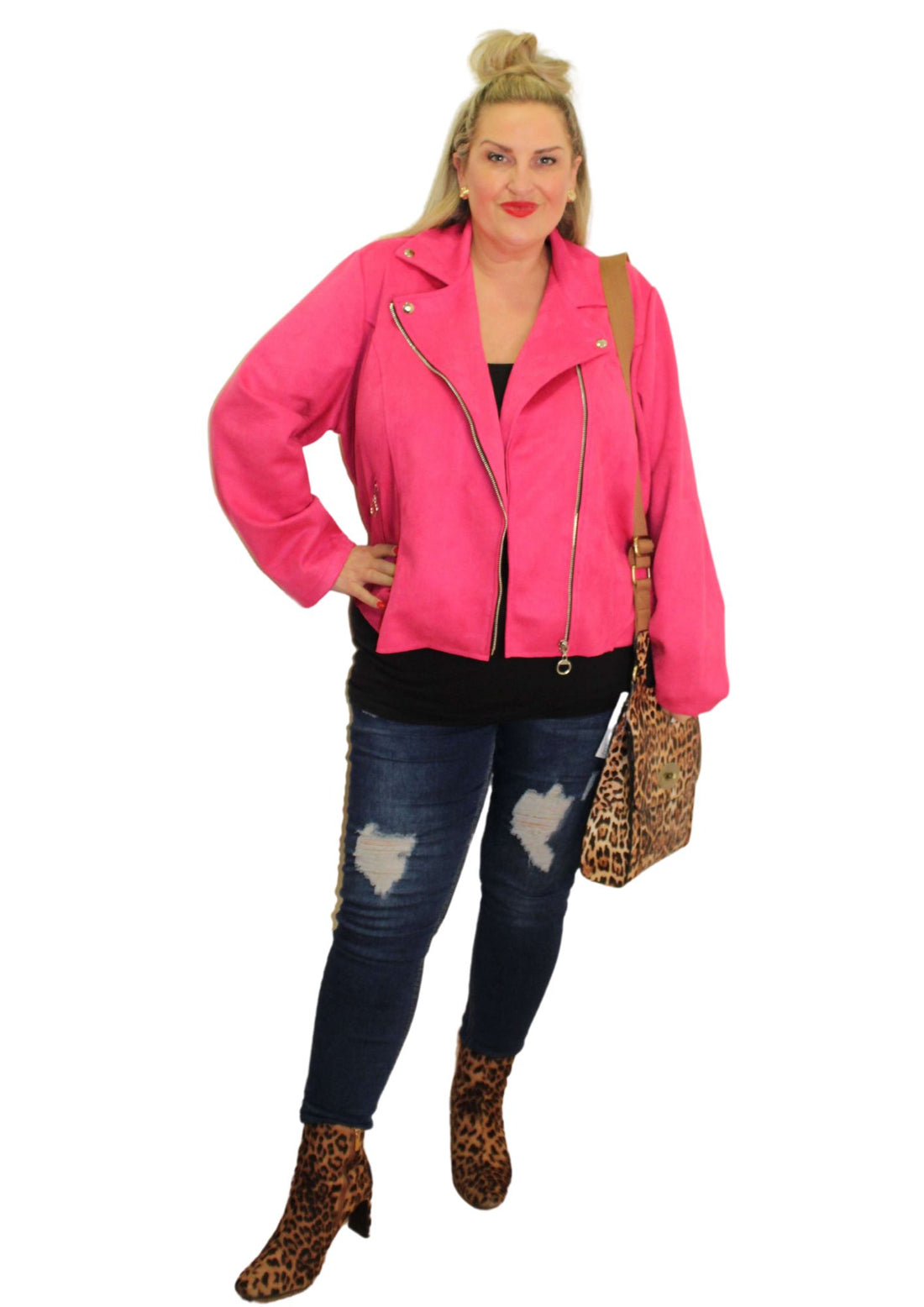 Suedette Biker Jacket