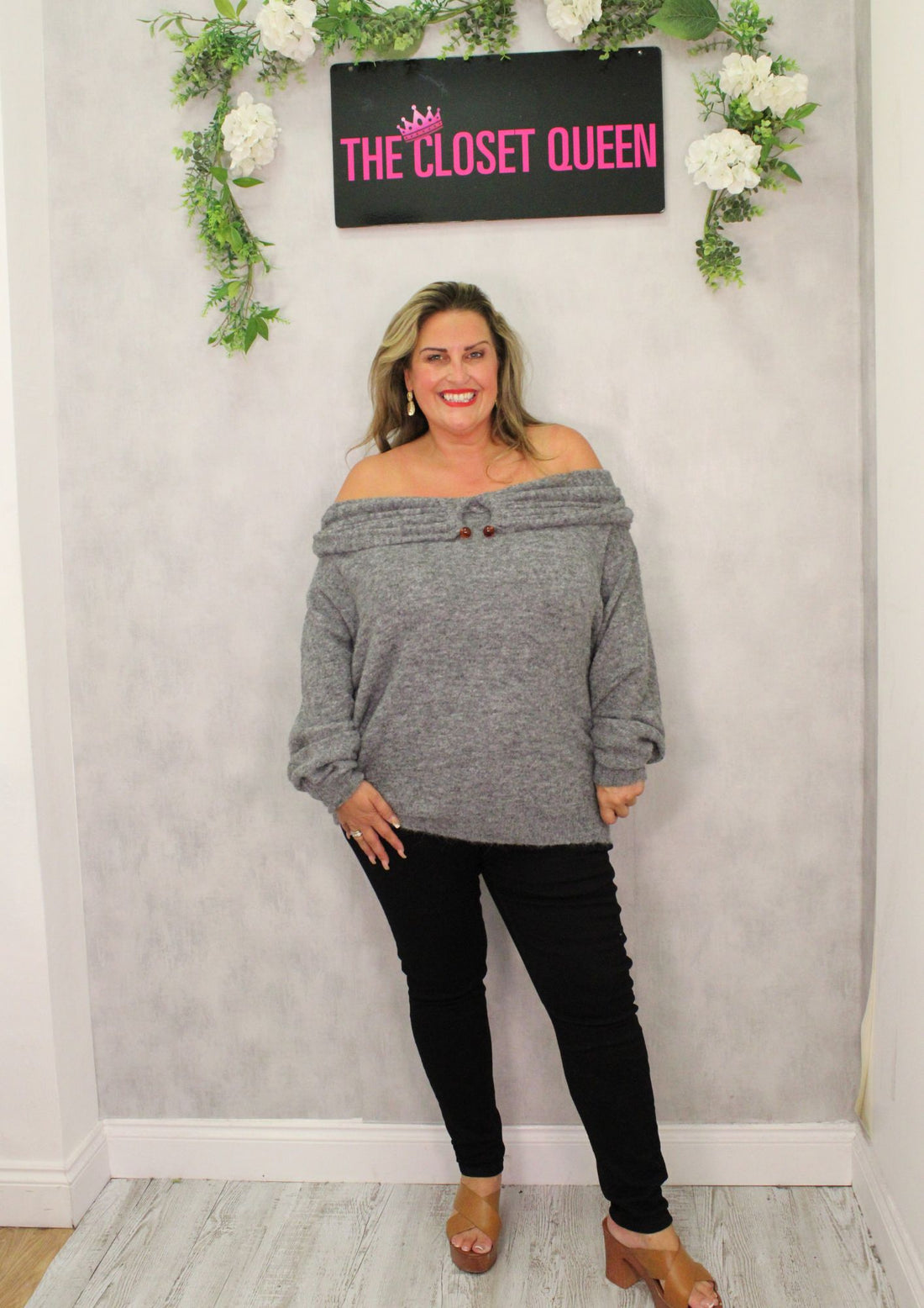 Horseshoe Off Shoulder Jumper