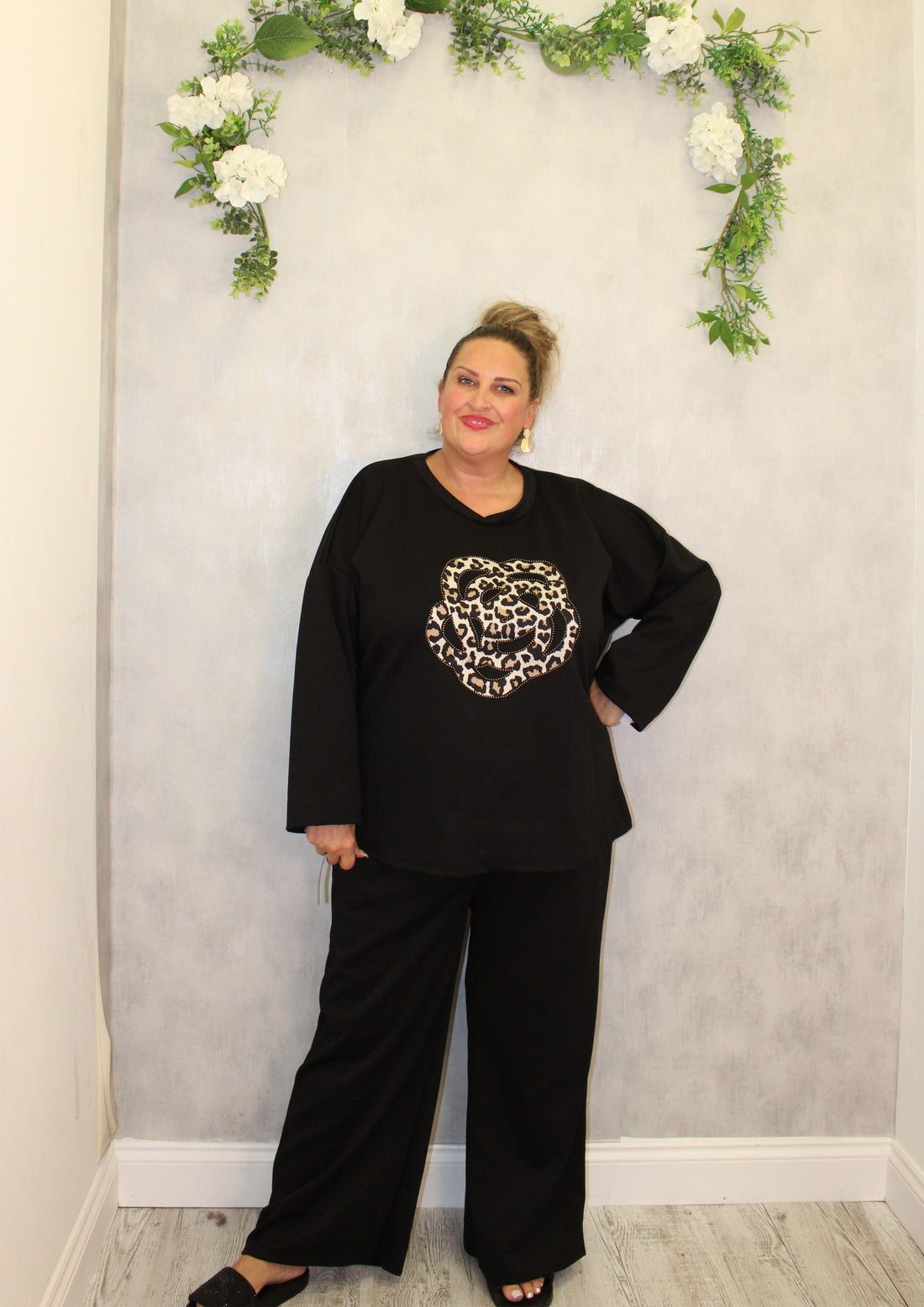 Leopard Rose Bounce Co-ord