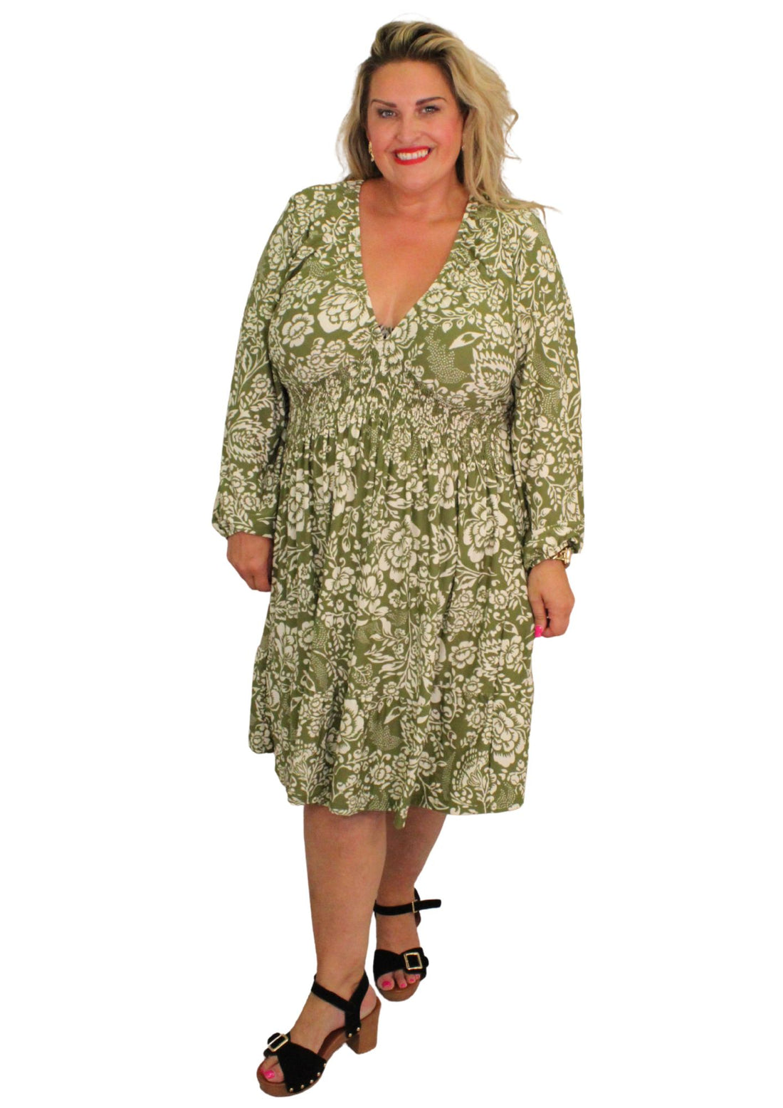 Bailey Dress Midi Flower Print
