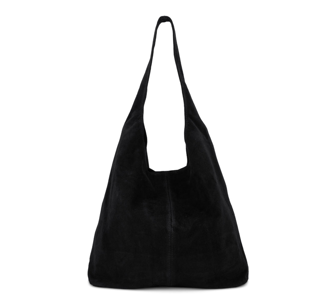 Suede slouch bag
