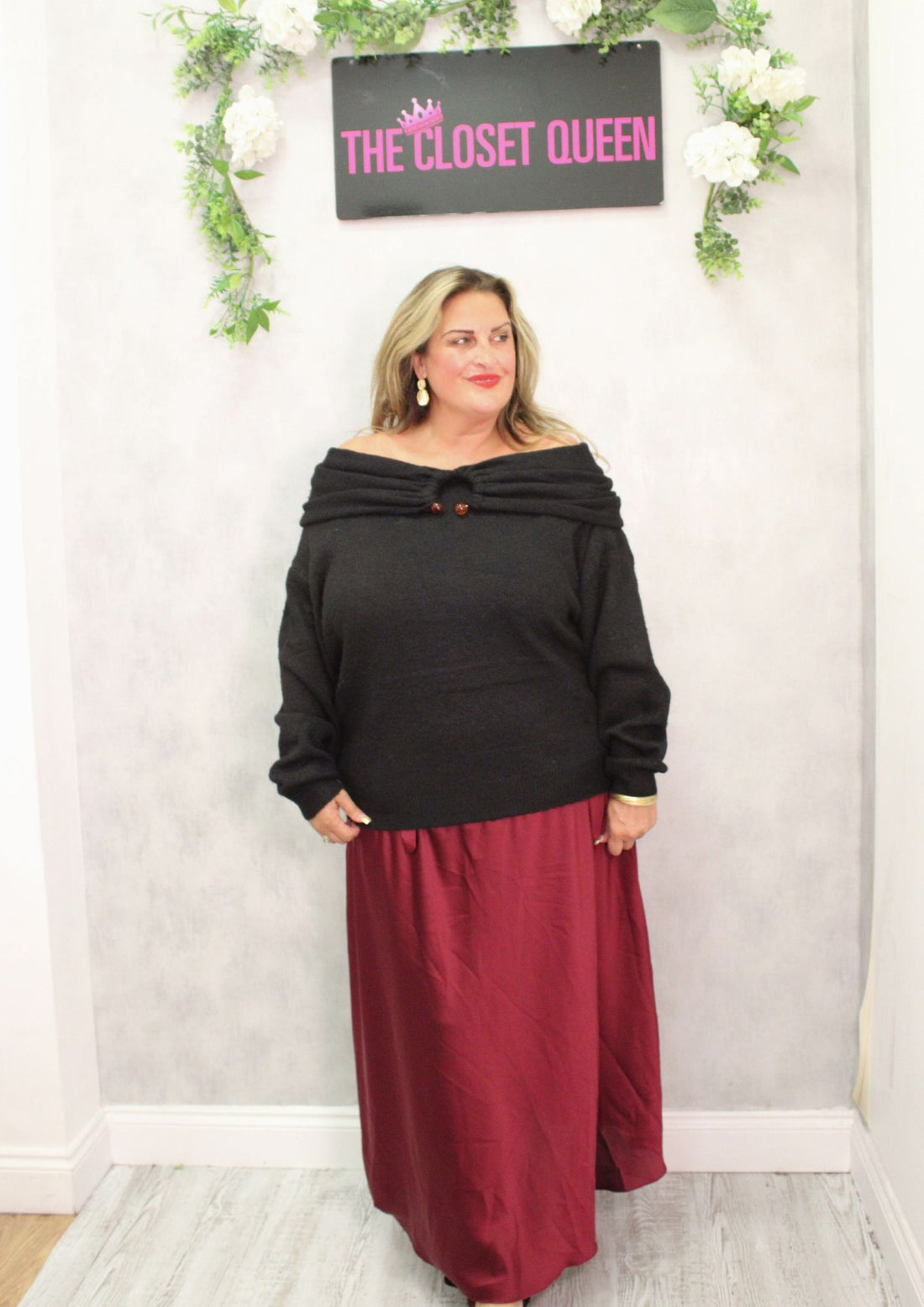 Horseshoe Off Shoulder Jumper