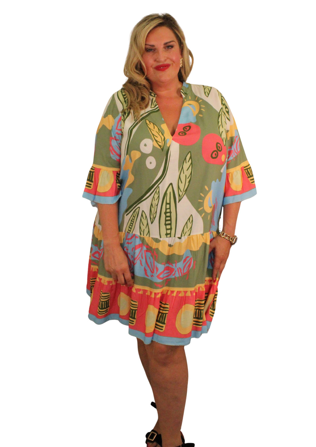 Morg Open Collar Dress