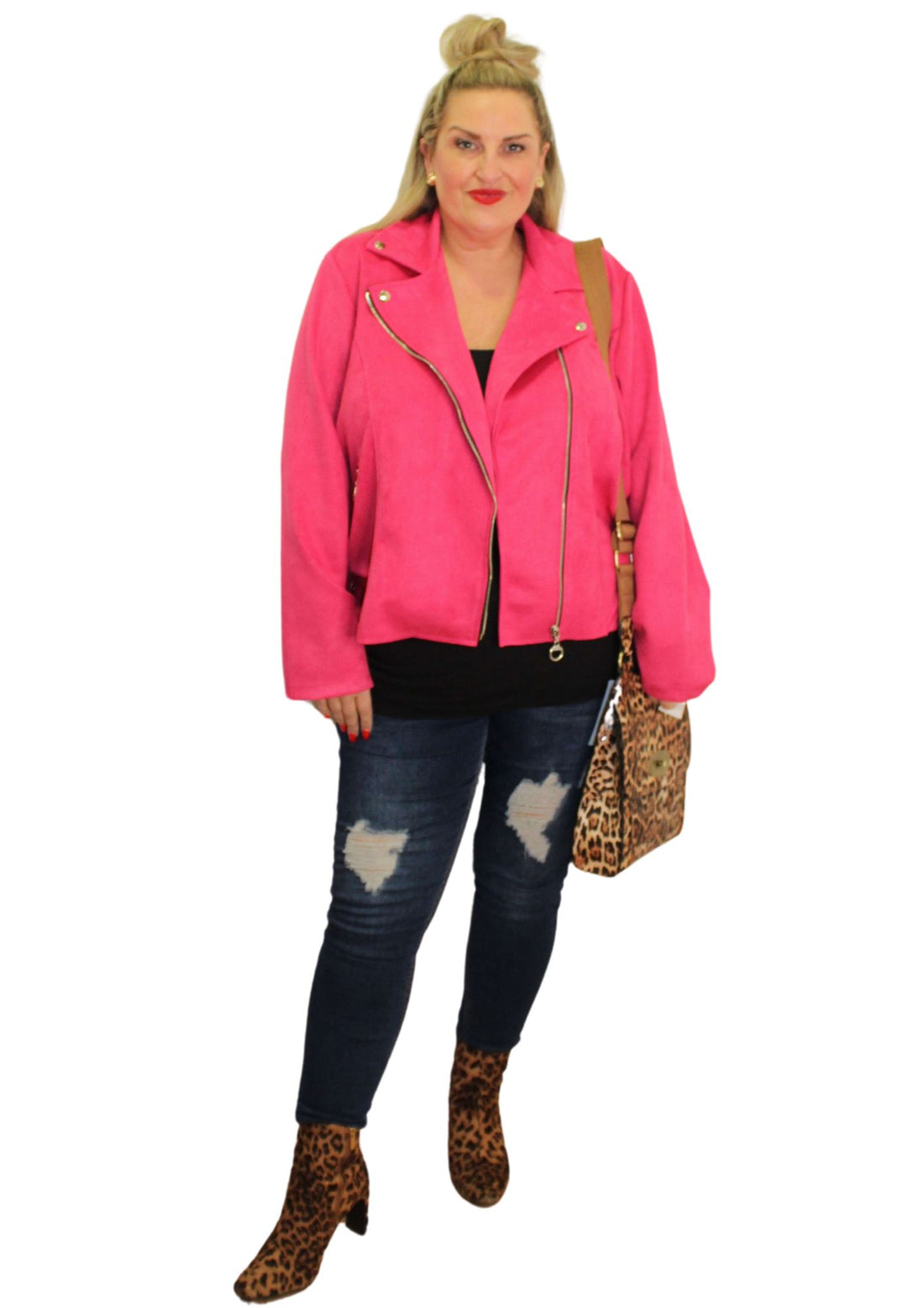 Suedette Biker Jacket