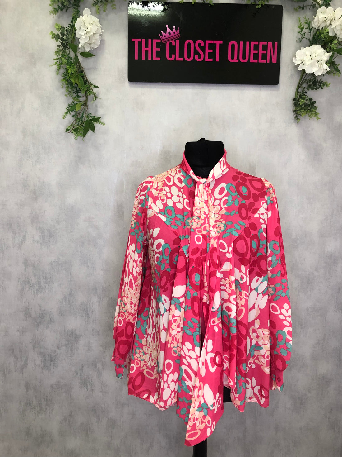 Flow Bow Blouse Midsize Ringo Print