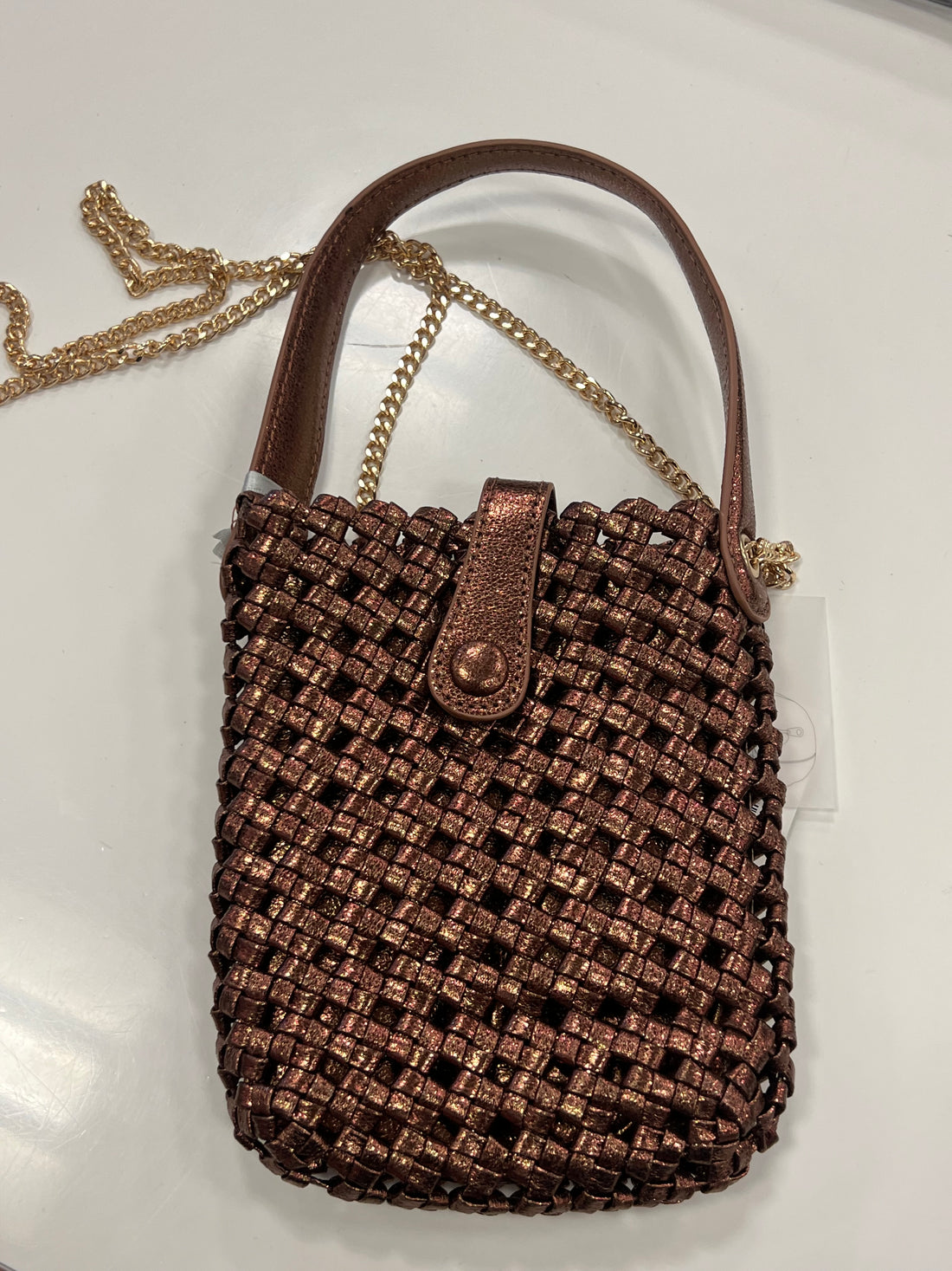 Weave pouch mini cross bag