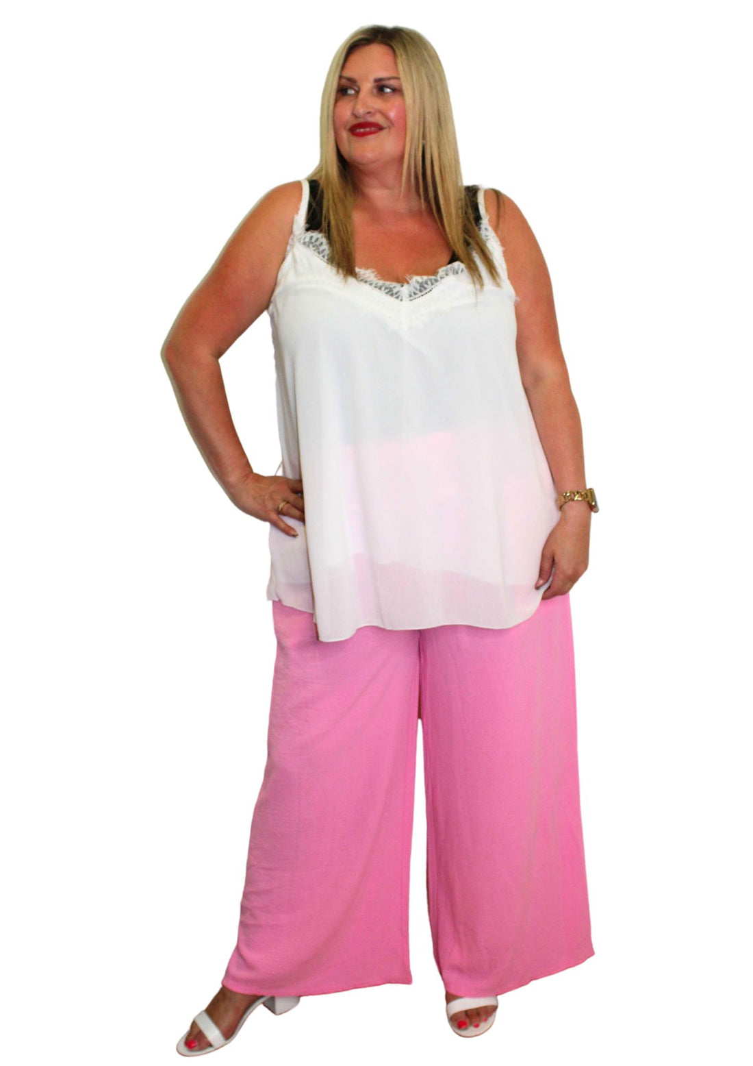 Sheered Top Trouser Plain