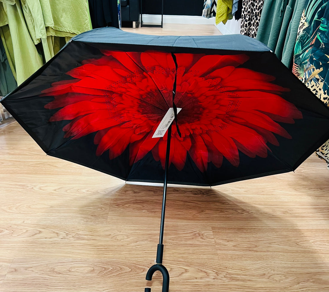 Inside Out Umbrella Flower Print