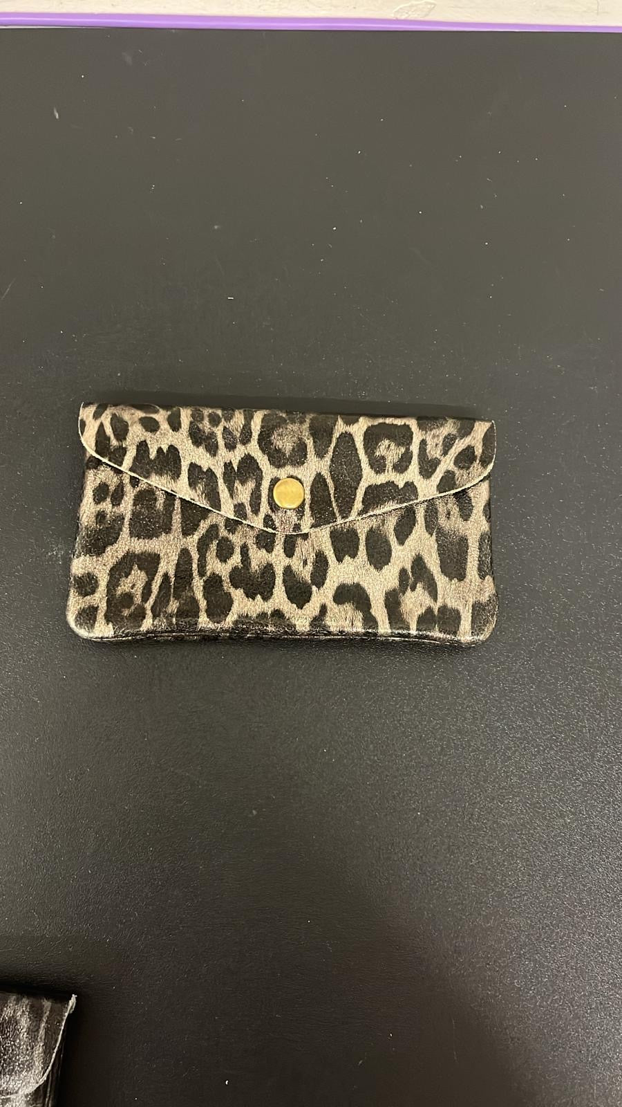 Coin Purse Leather Mid Metallic Animal