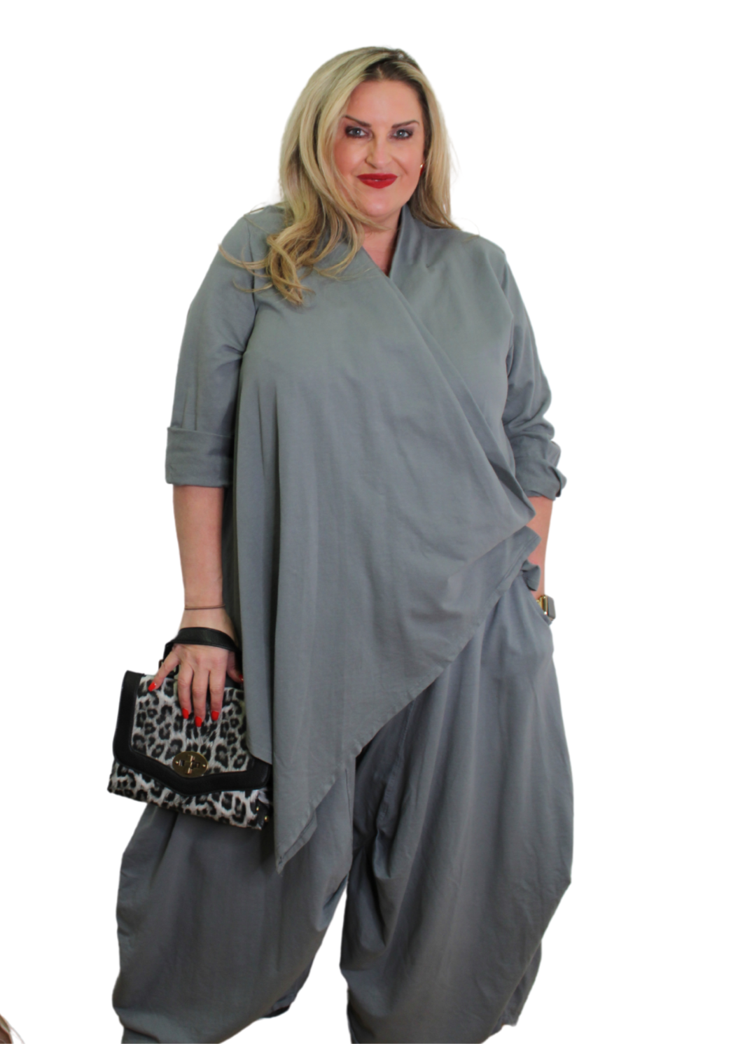 Asy Button Sweater Jacket
