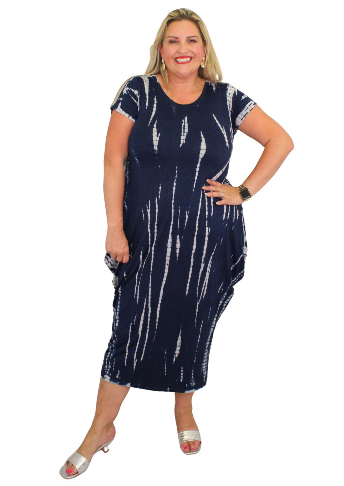 Side Point Dress Reli Print
