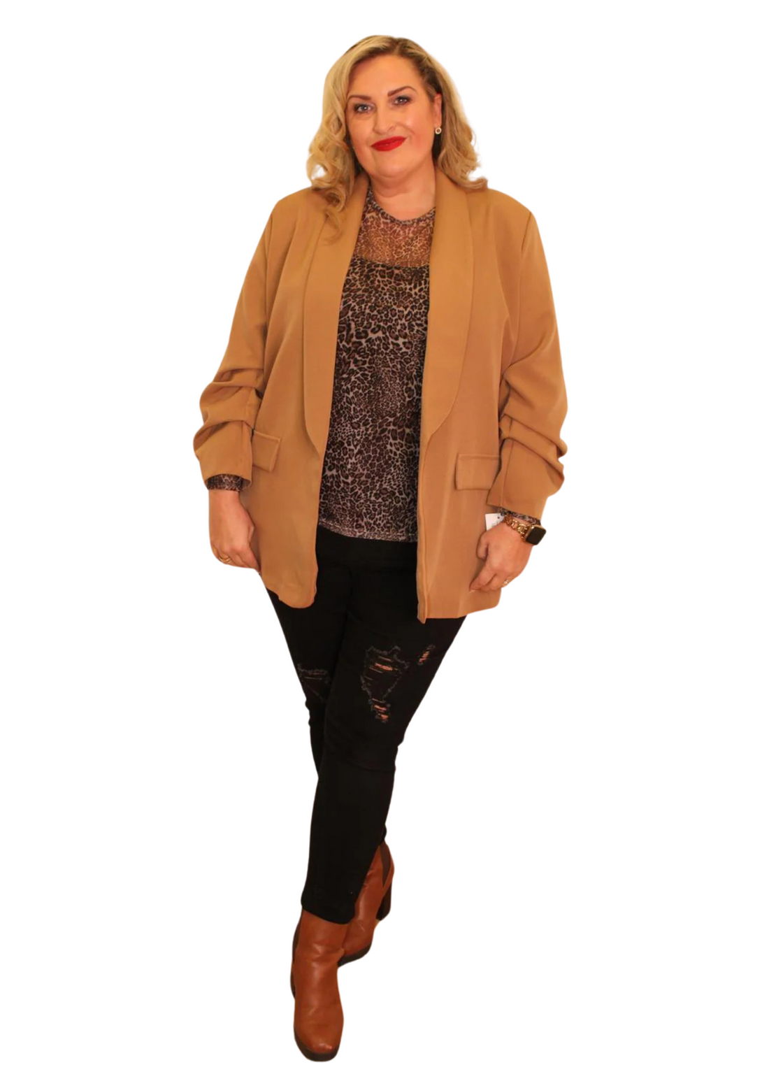 Sheer Top Leopard Print