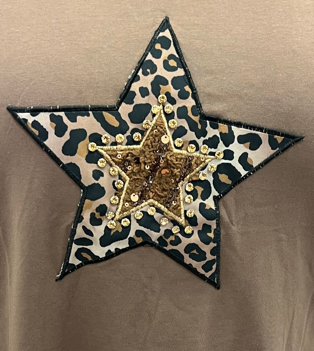 Mini Puff Sleeve T-Shirt Double Animal Star