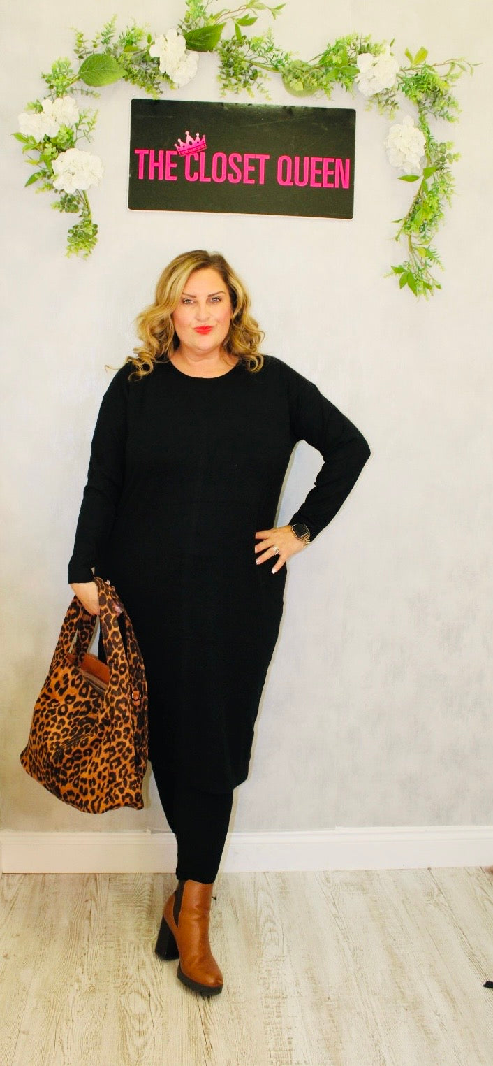 Button Back Jumper Dress