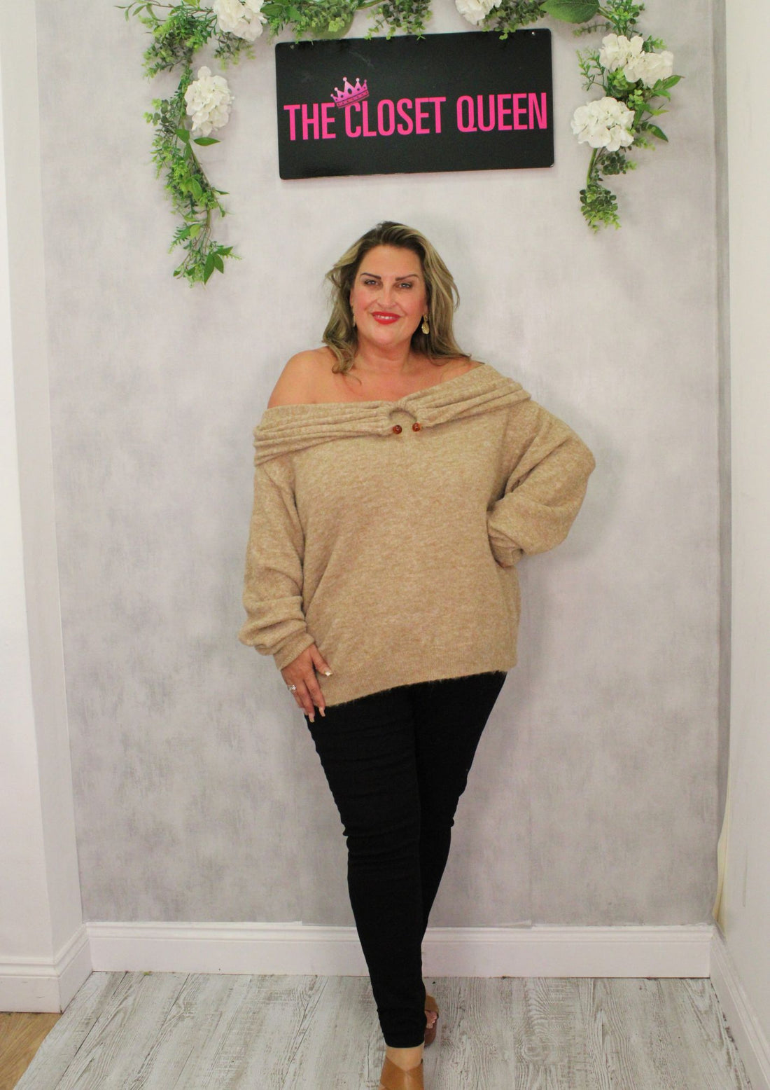 Horseshoe Off Shoulder Jumper
