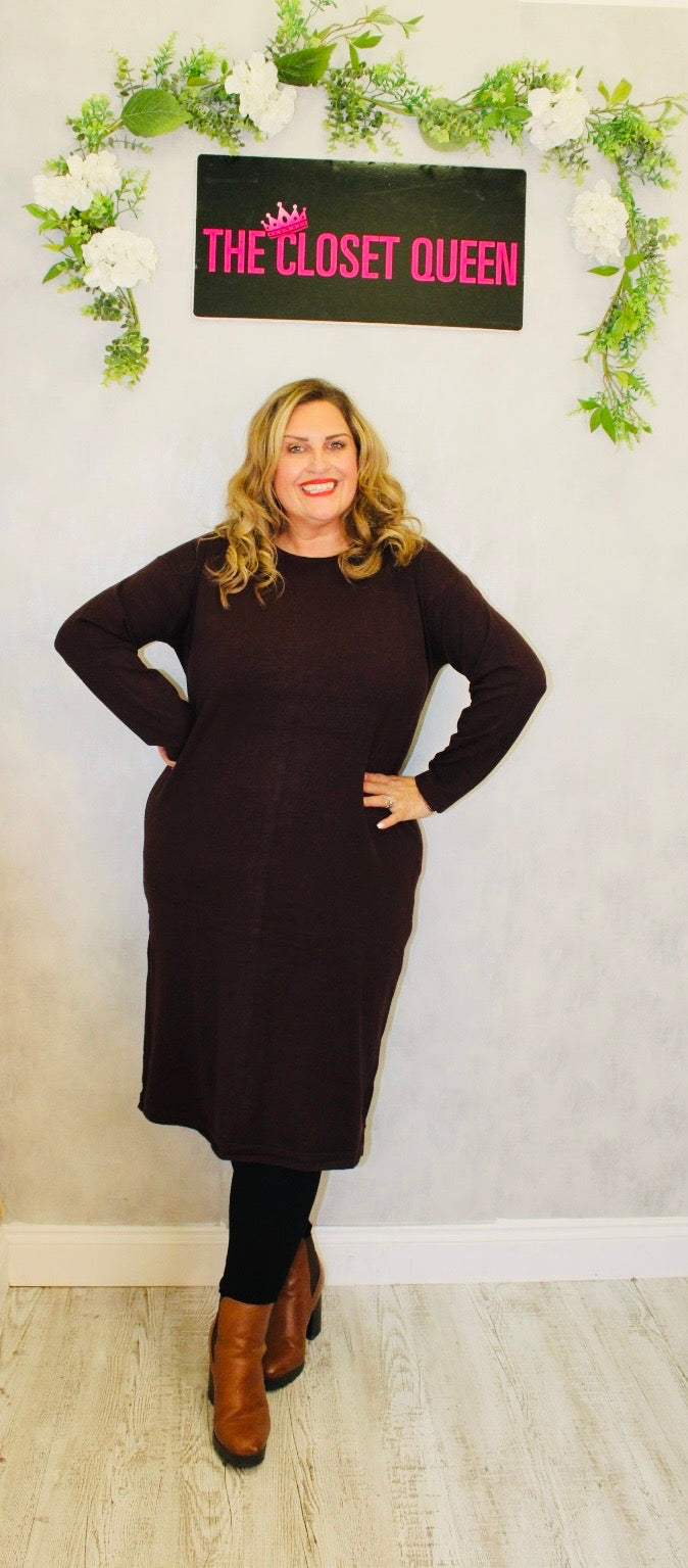 Button Back Jumper Dress