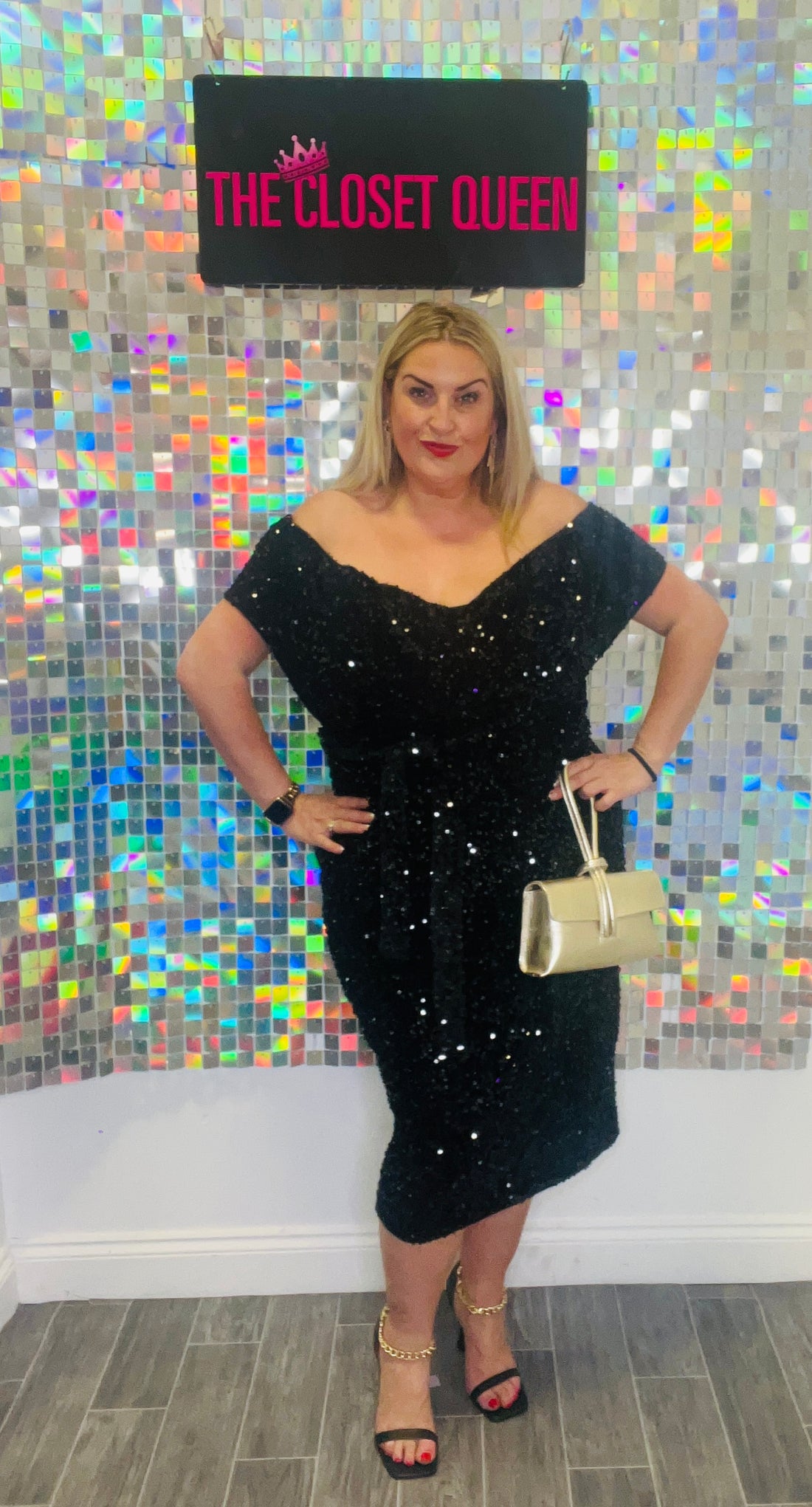 Boo Velvet Sequin Dress