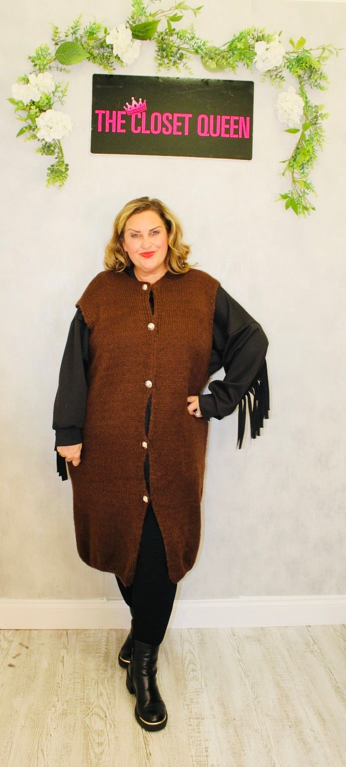 Maxi Knit Cardigan waistcoat