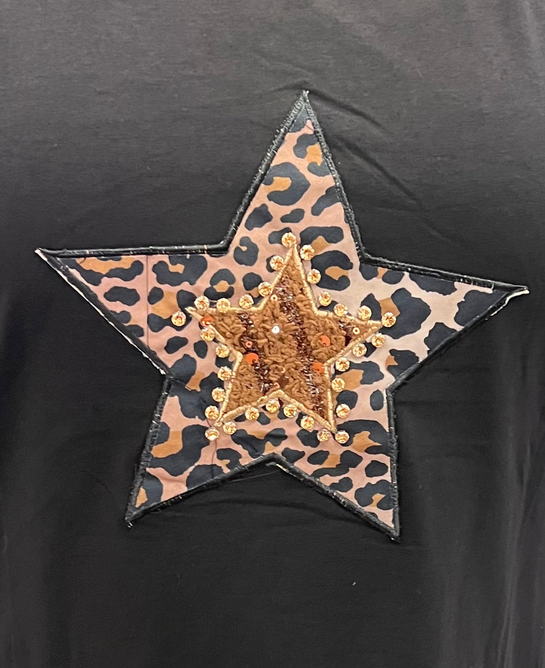 Mini Puff Sleeve T-Shirt Double Animal Star