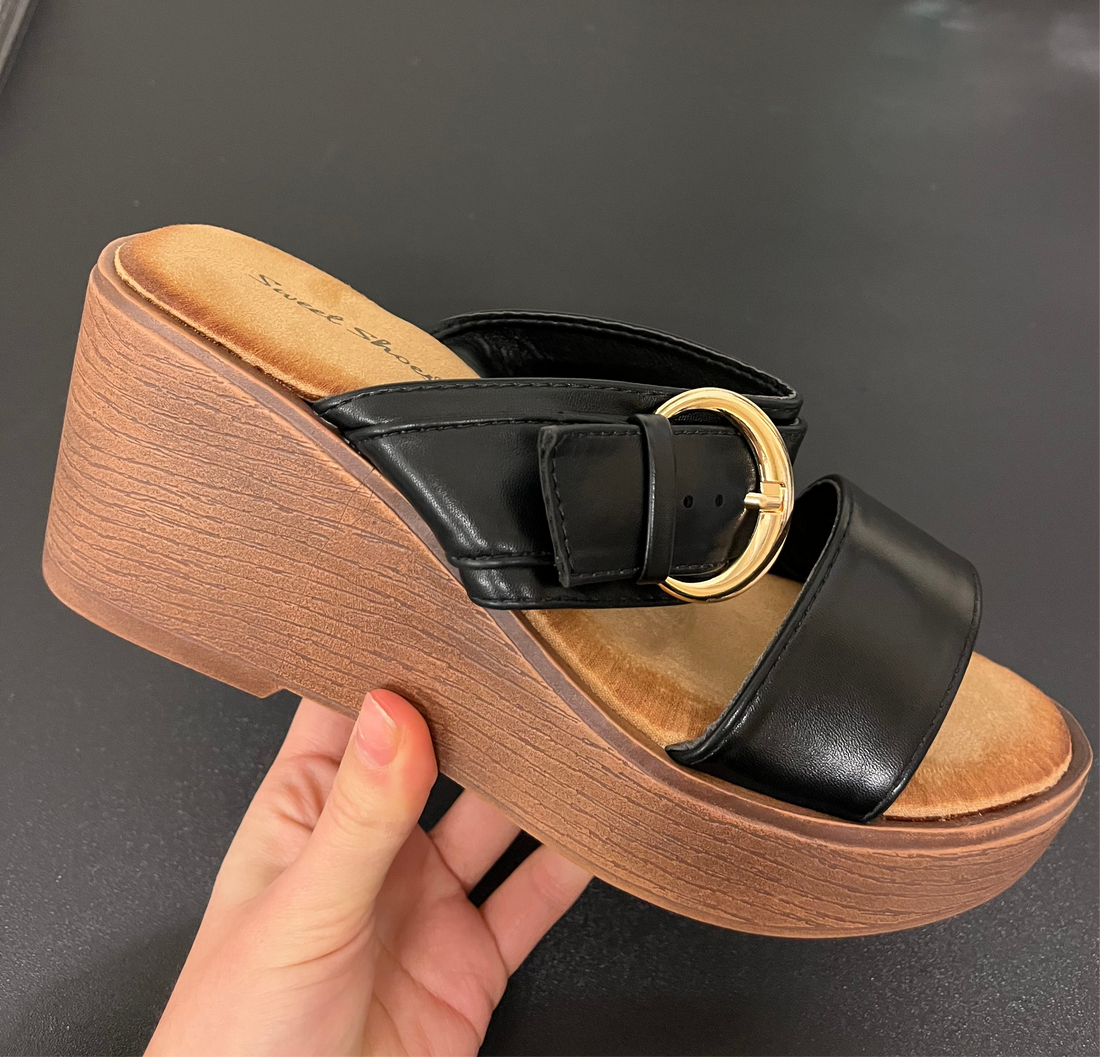 Two Strap Wedge Sandals