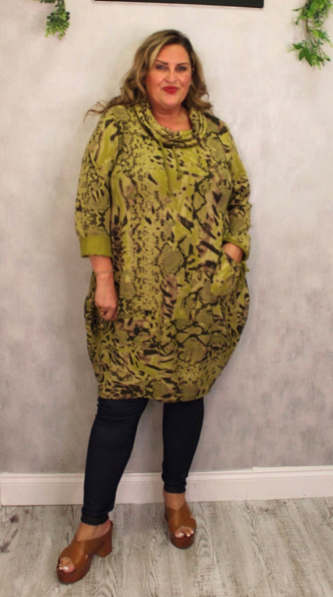Indian Cowell Dress Rep Print