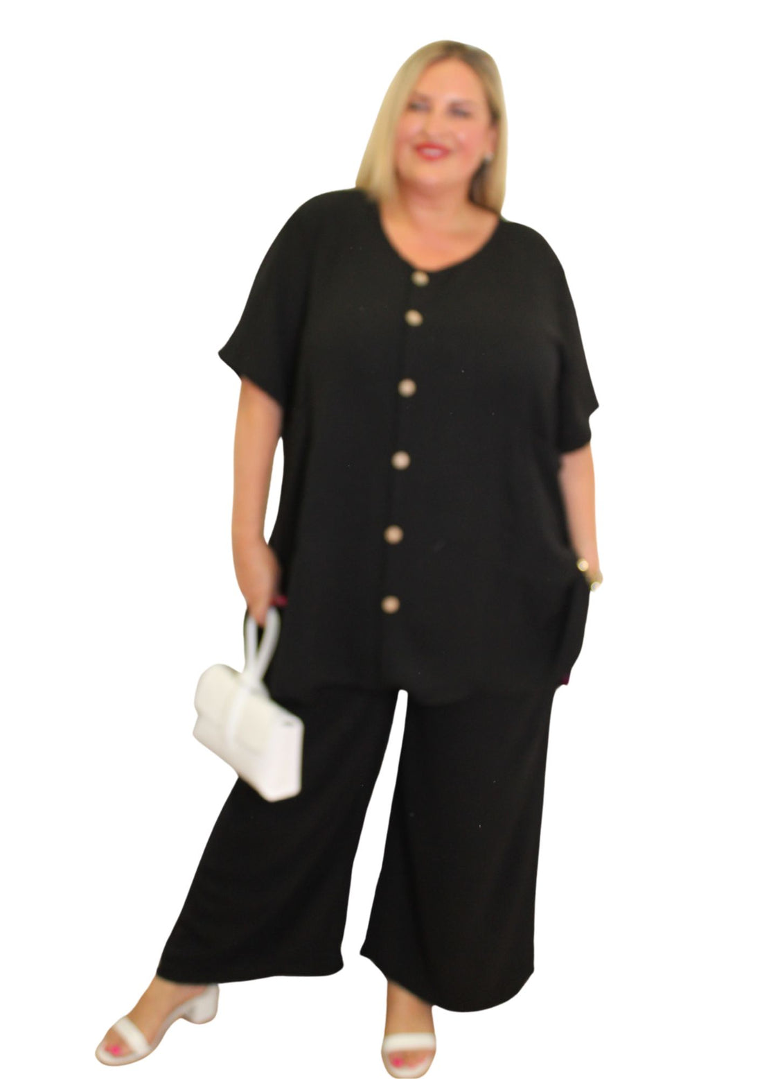 Button Down Pocket Top