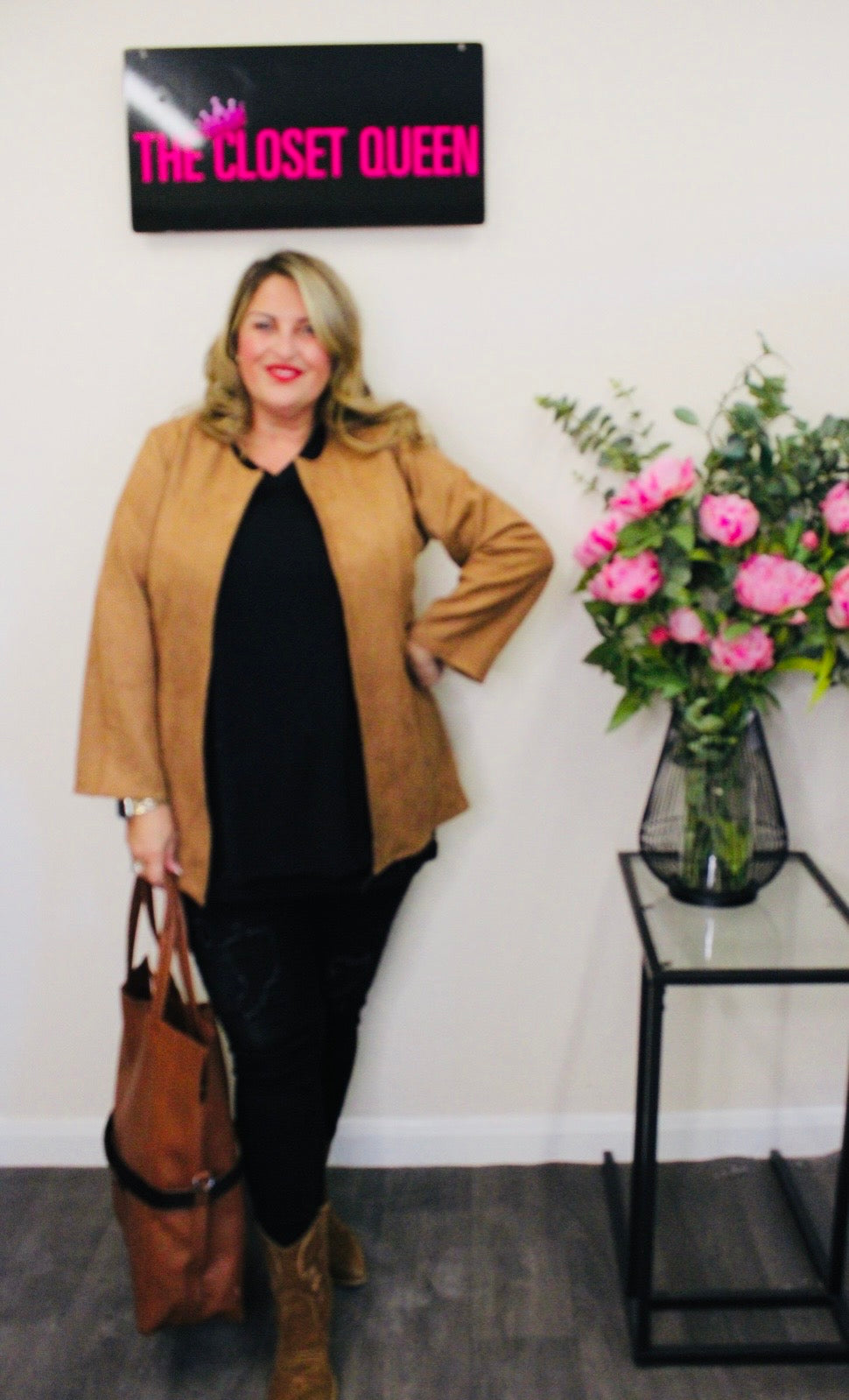 Suedette Collarless Jacket